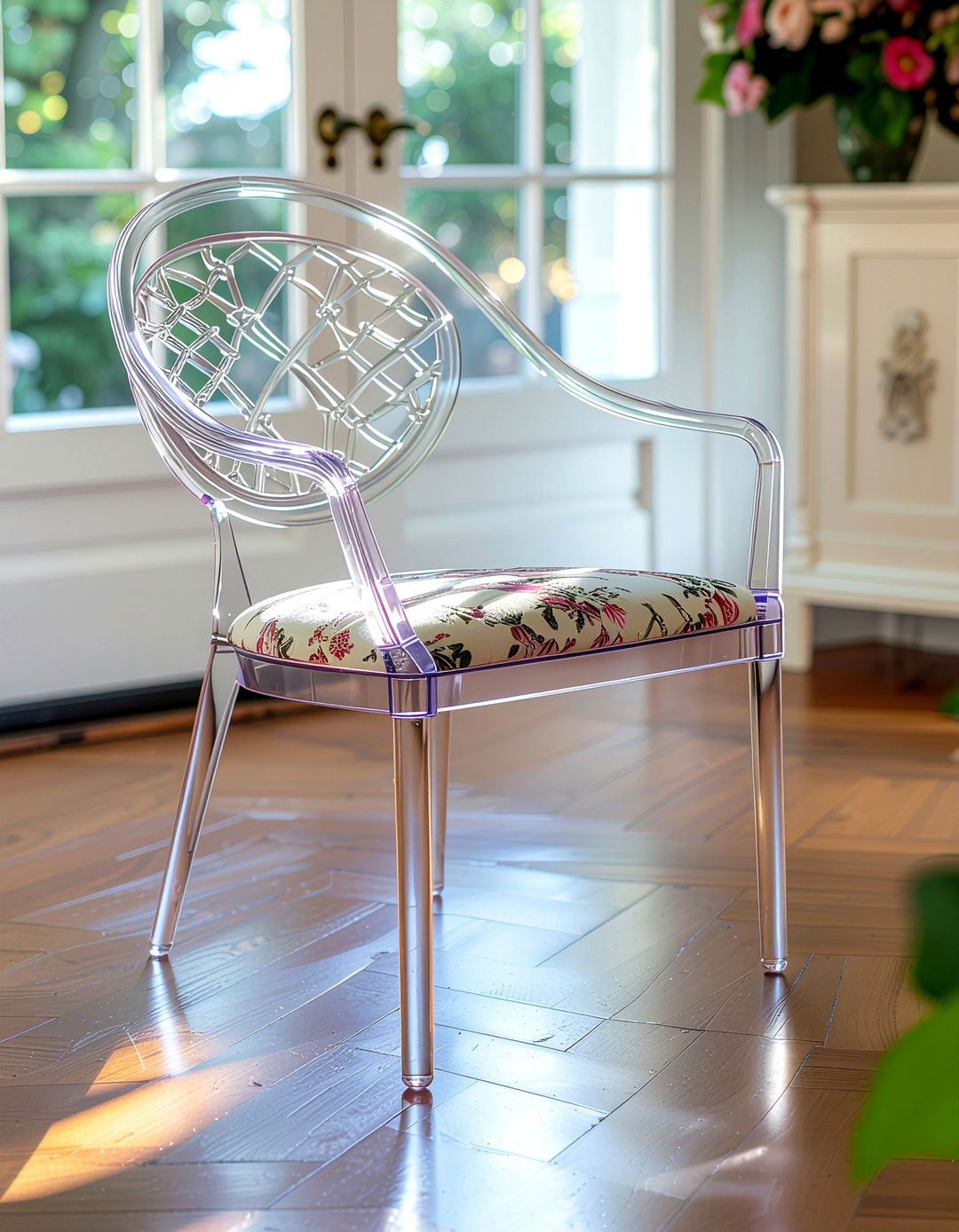 Round Back Acrylic Chair - 30 acrylic dining chair ideas