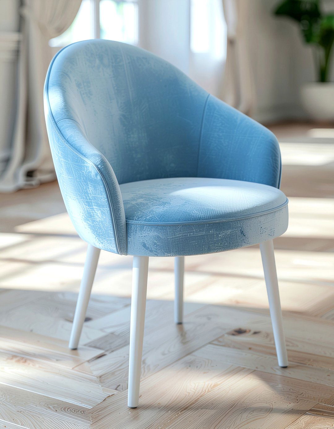 Round Back Fabric Dining Chair - 30 fabric dining chair ideas