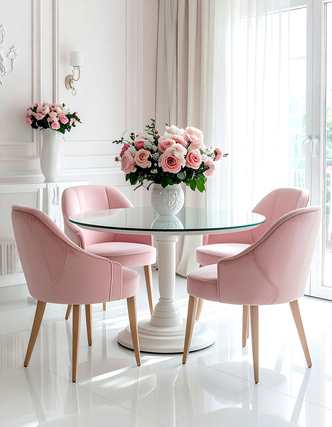 Round Back Wingback Chairs - 30 wingback dining chair ideas