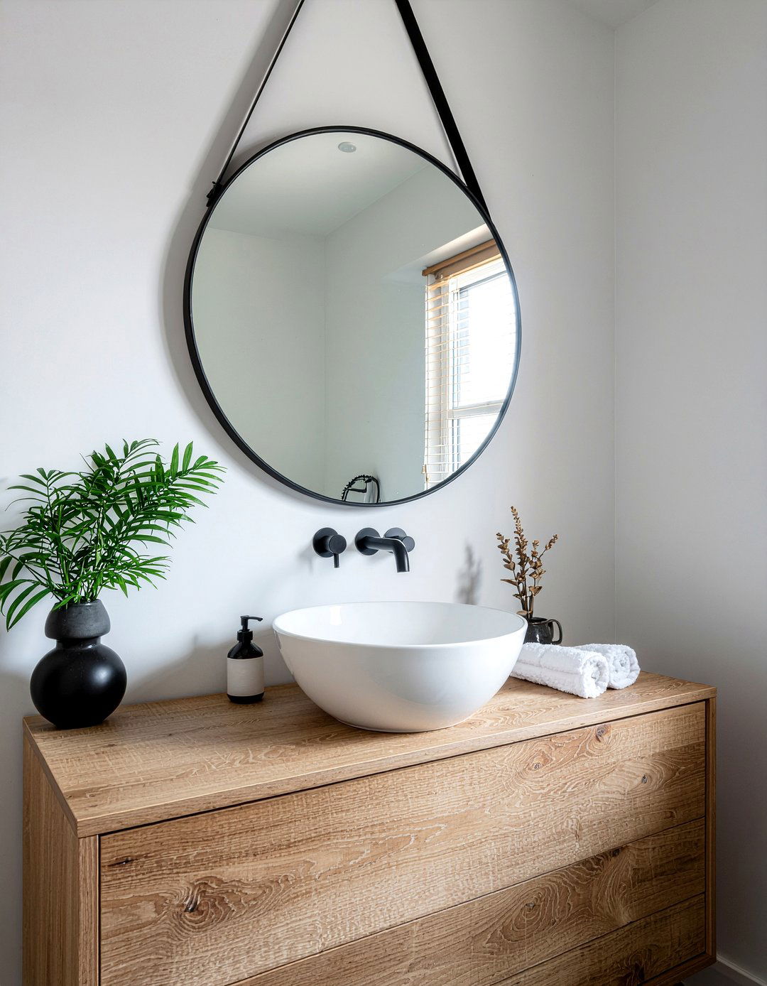 Round Bathroom Mirror - 30 bathroom dramatic change ideas