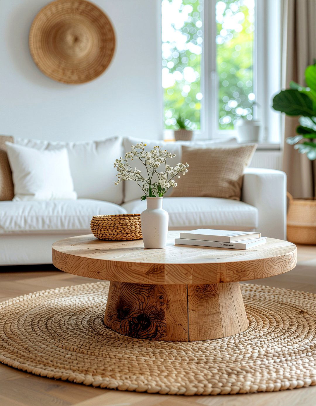 Round Coffee Table - 30 toddler friendly living room ideas