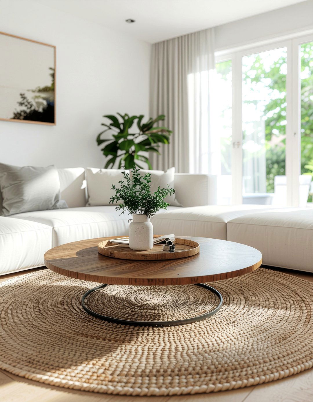 Round Coffee Table - 30 effortless decor ideas