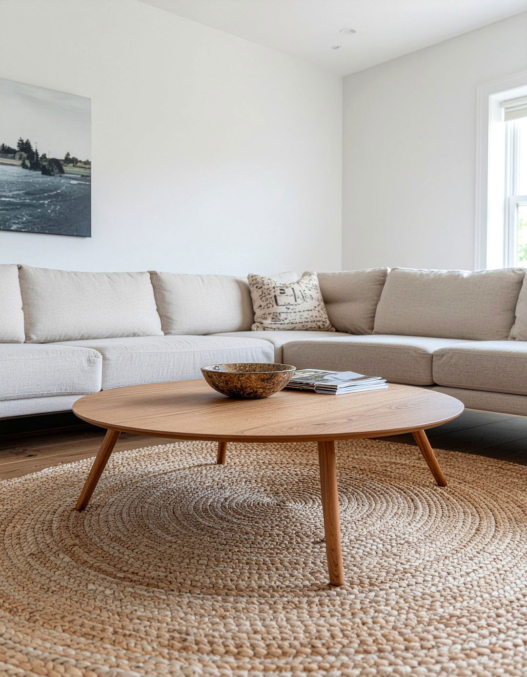Round Coffee Table - 30 living room upgrade ideas