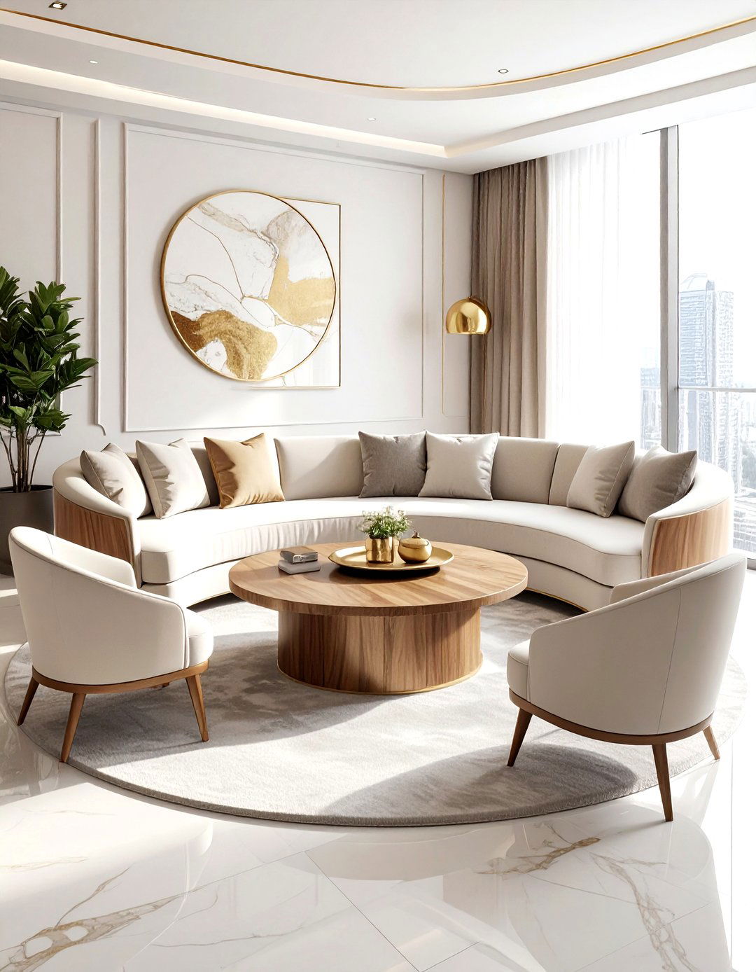 Round Coffee Table Seating - 30 living room seating arrangements ideas