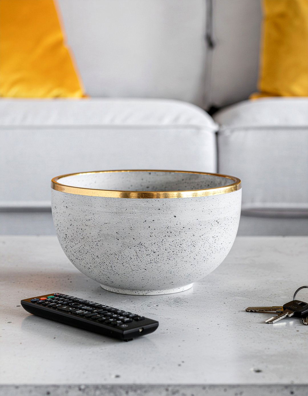 Round Concrete Bowl - 30 living room trinket dishes