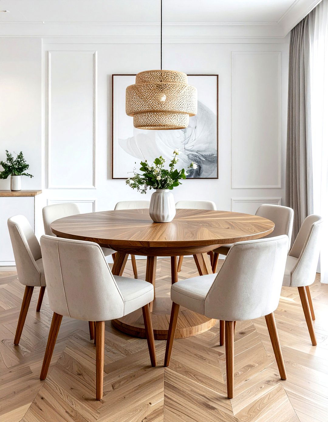 Round Dining Table - 30 Asian dining room ideas