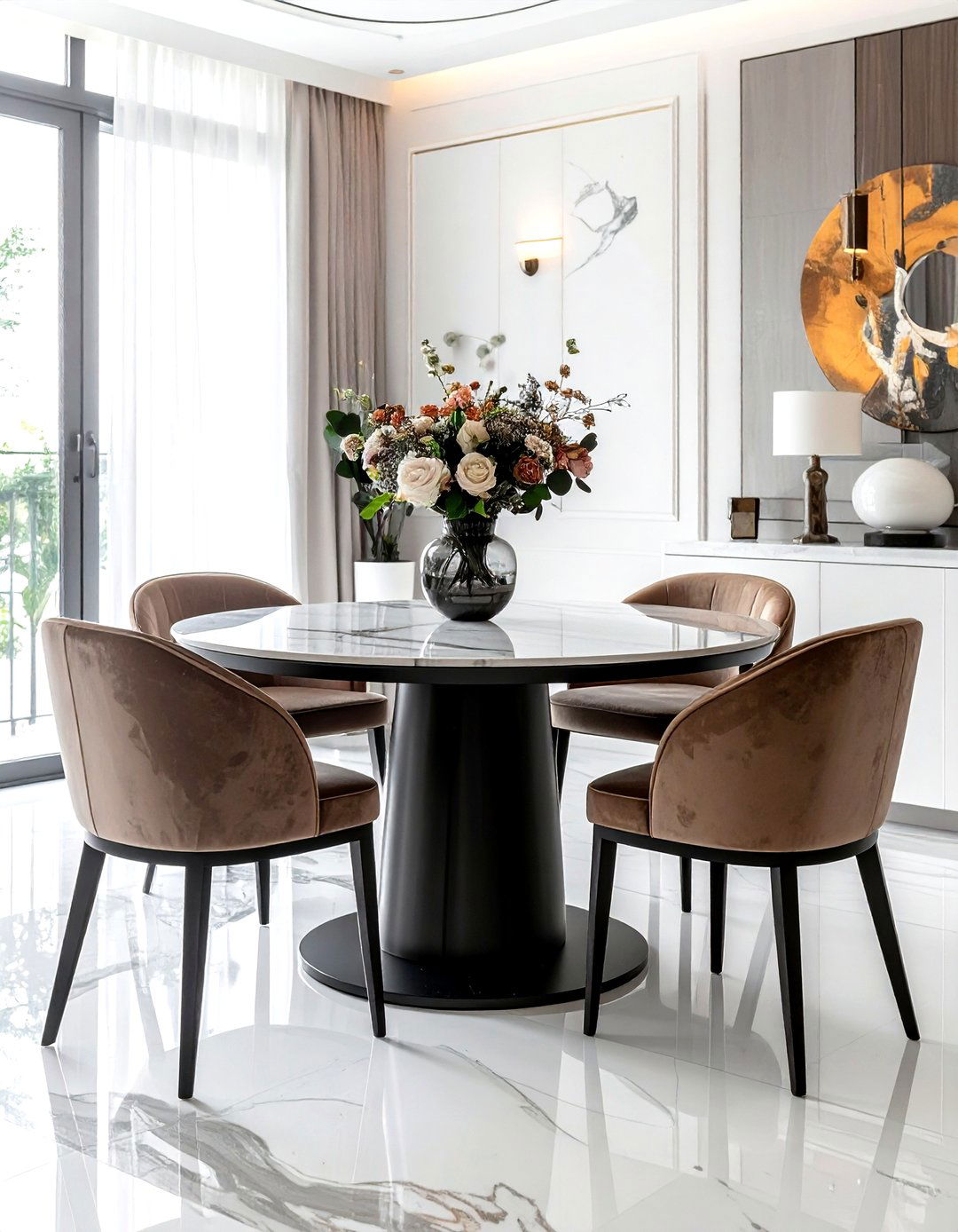 Round Dining Table - 30 designer home decor ideas