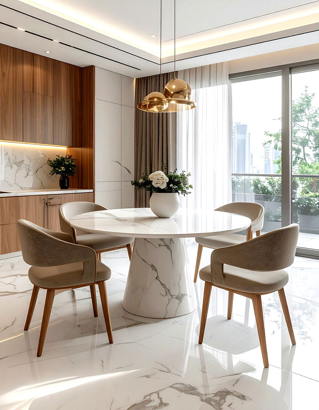 Round Dining Table - 30 minimalist dining room ideas