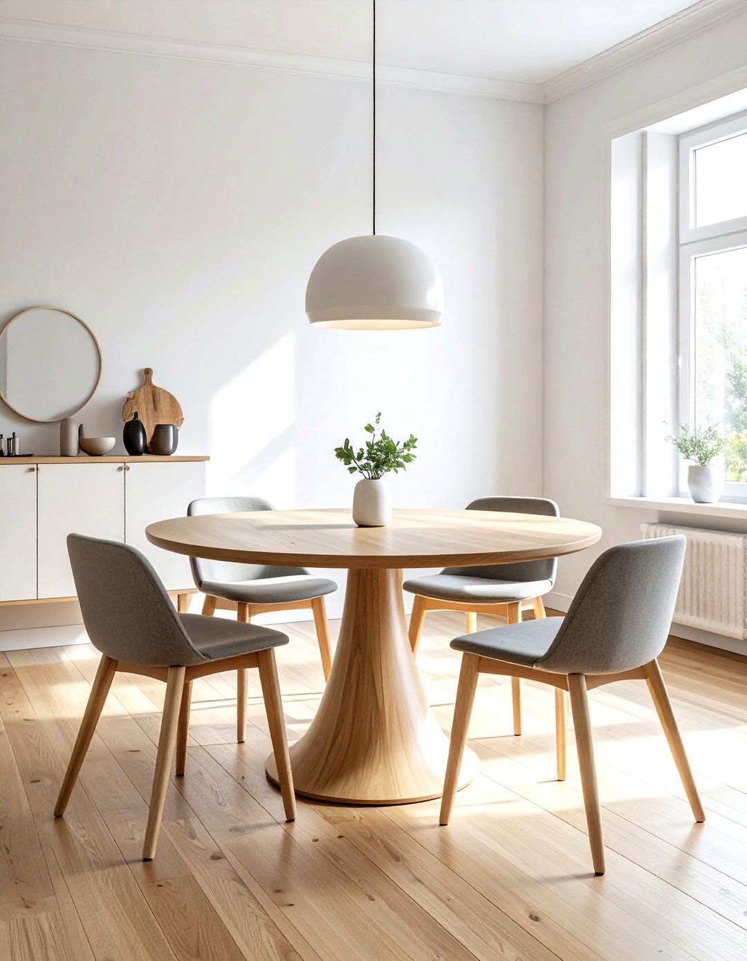 Round Dining Table - 30 starter home decor ideas