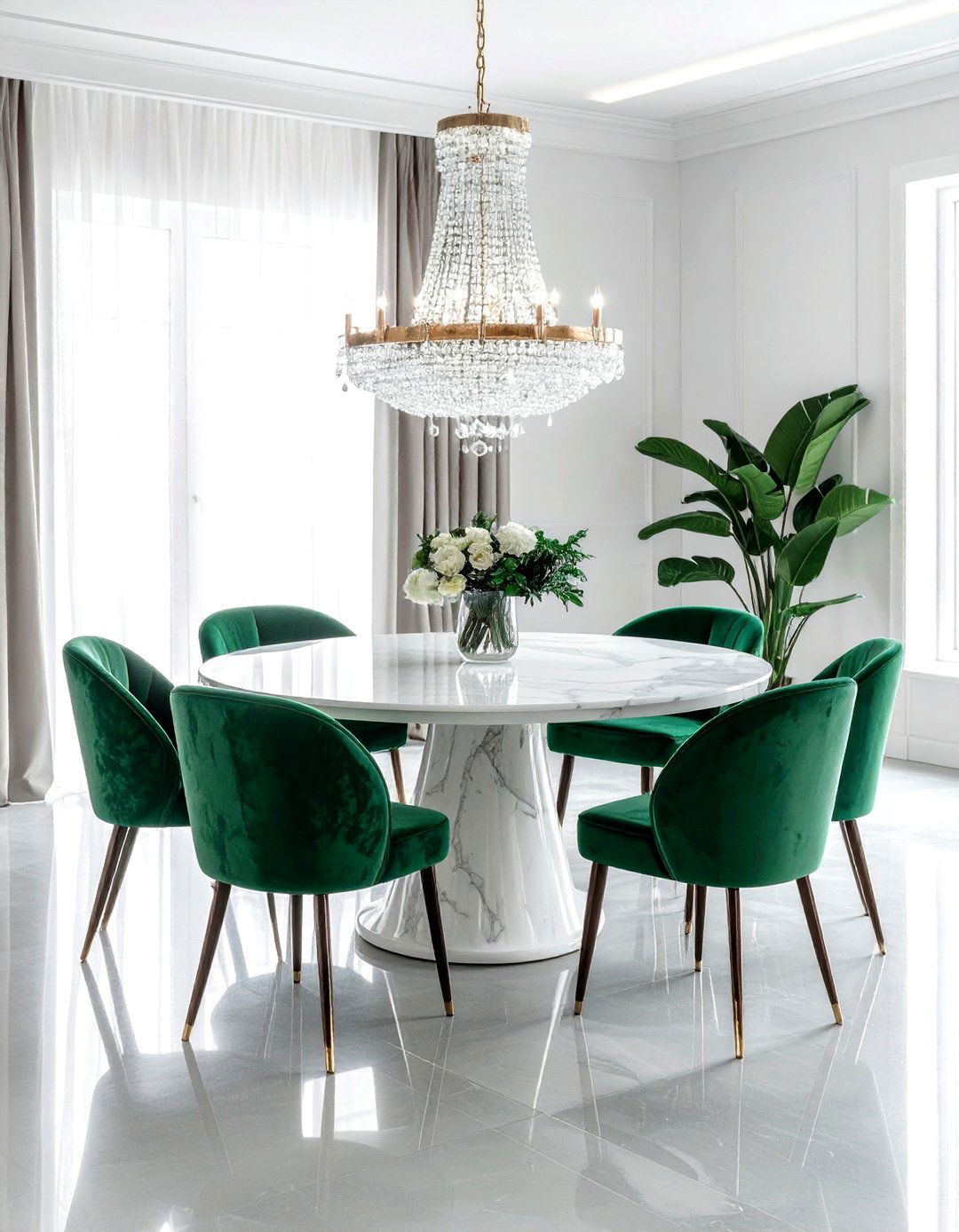 Round Dining Table Arrangement - 30 dining room furniture layout