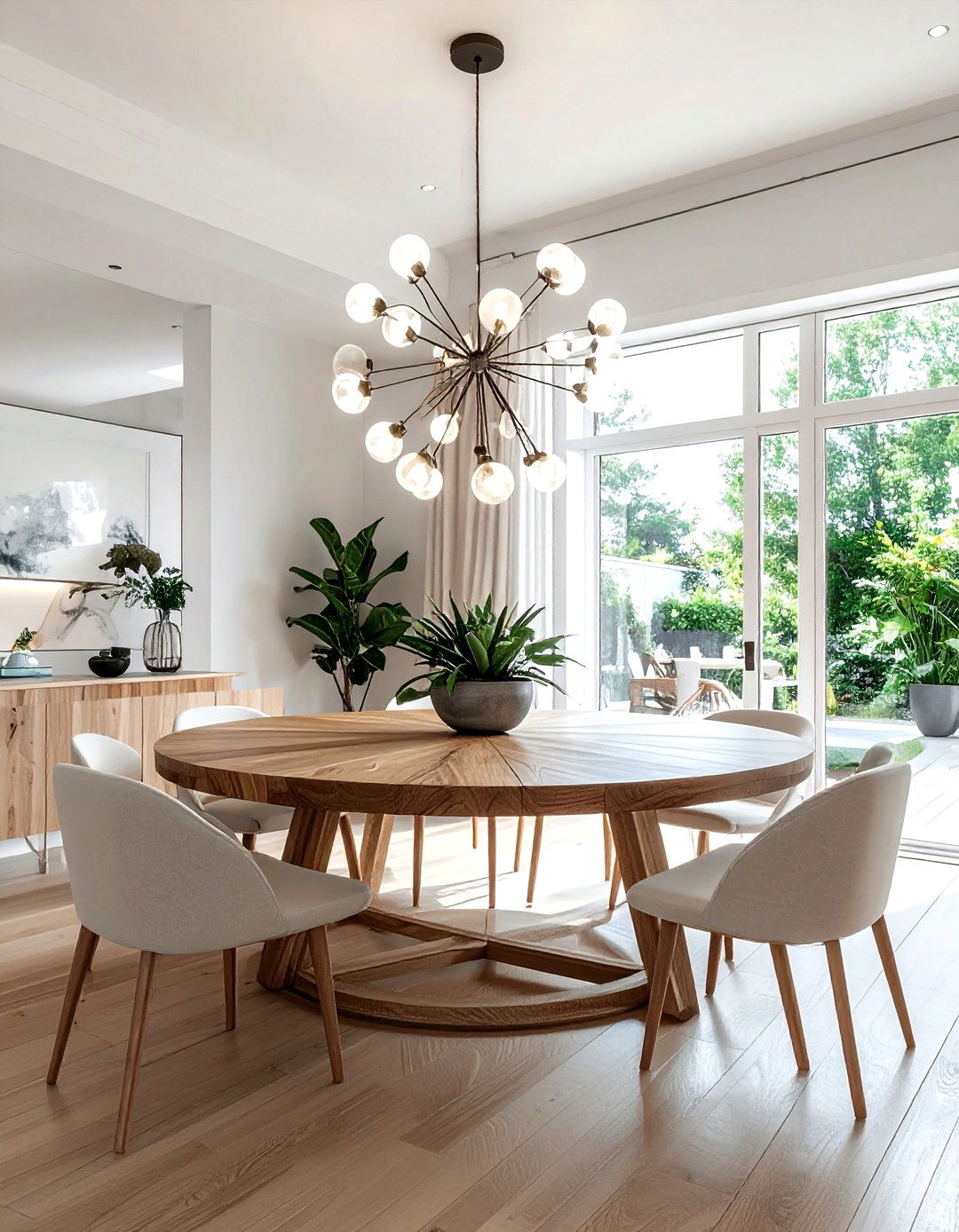 Round Dining Table Lighting - 30 sputnik chandelier dining room ideas