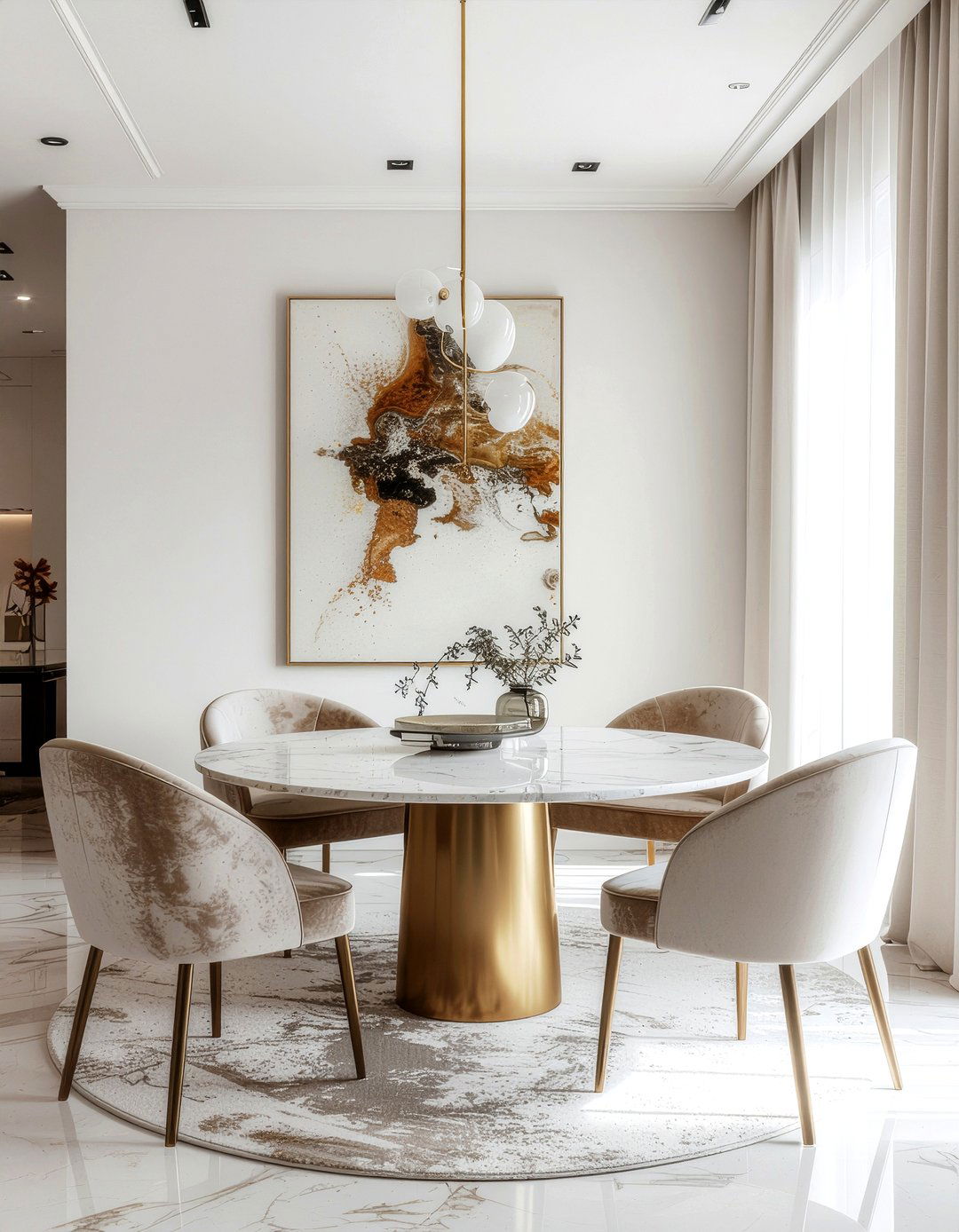 Round Dining Table Set - 30 incredible dining room ideas