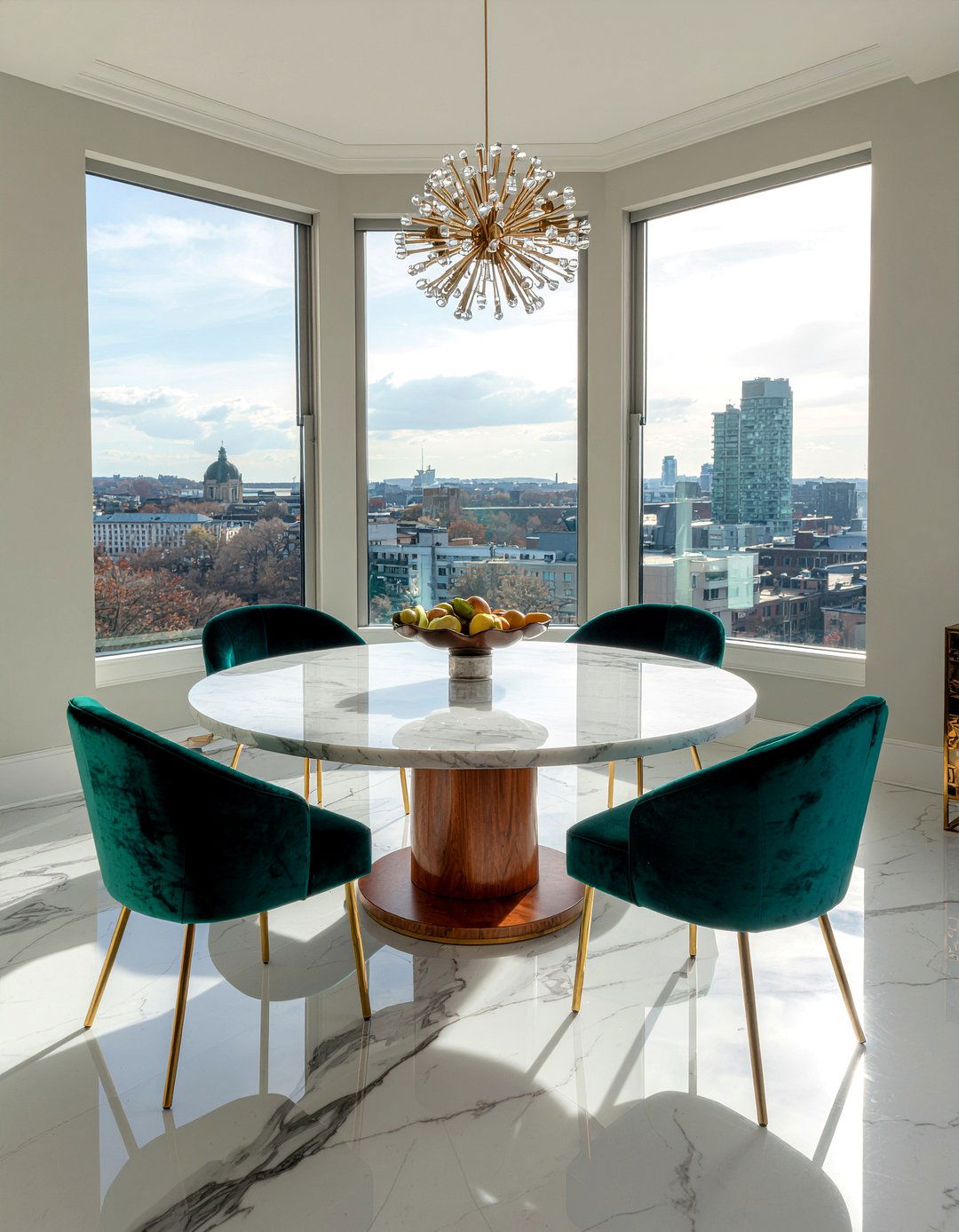 Round Dining Table Set - 30 dining room planning ideas