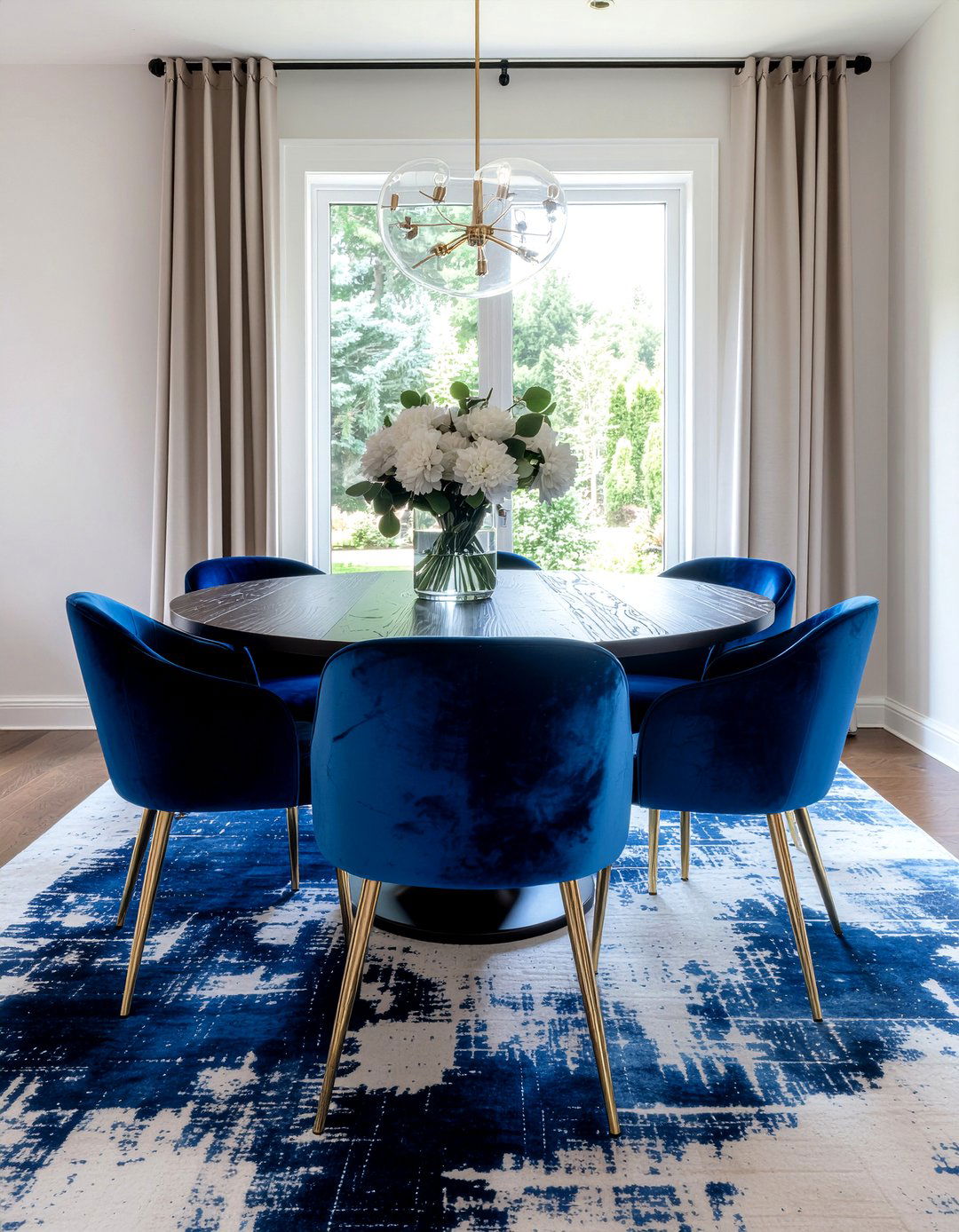 Round Dining Table With Velvet Chairs - 30 round dining table ideas