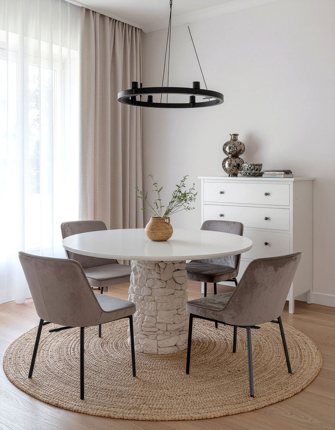 Round Dining Tables - 30 Mediterranean dining room ideas