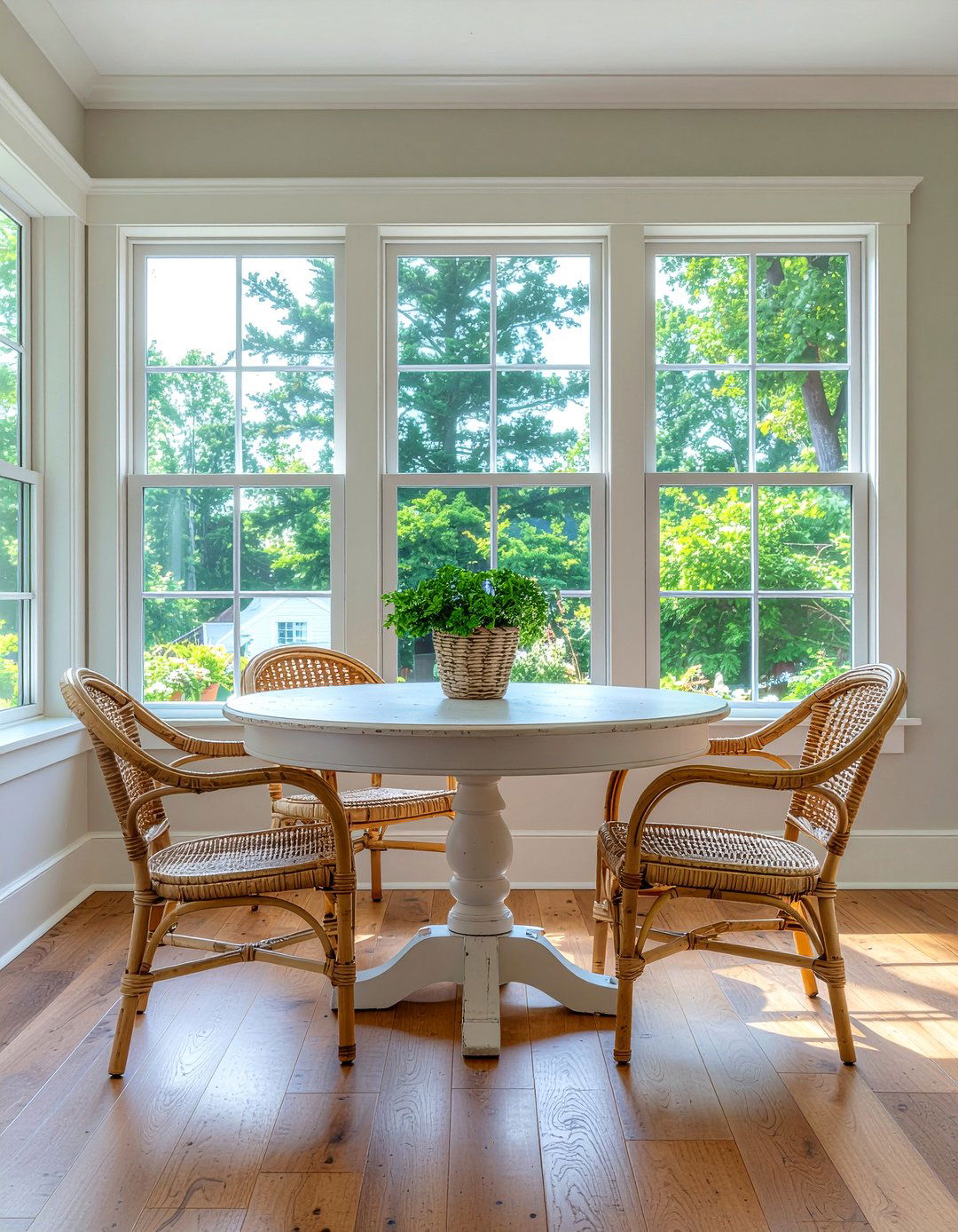 Round Farmhouse Table - 30 farmhouse dining room ideas