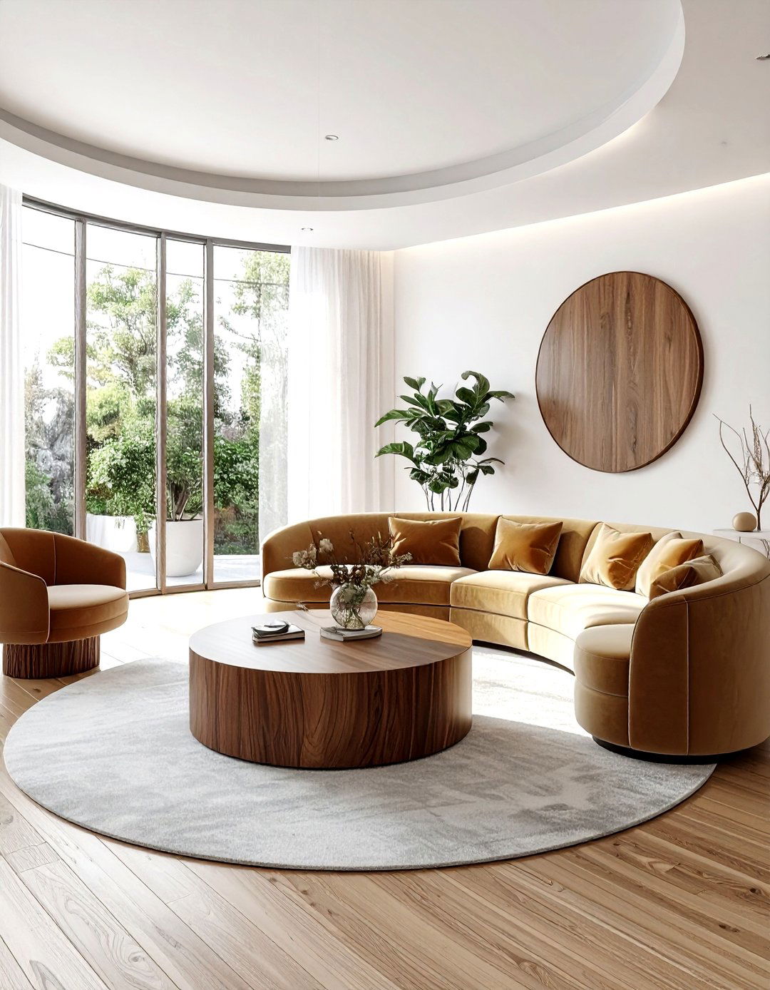 Round Furniture Living Room - 30 zen living room ideas