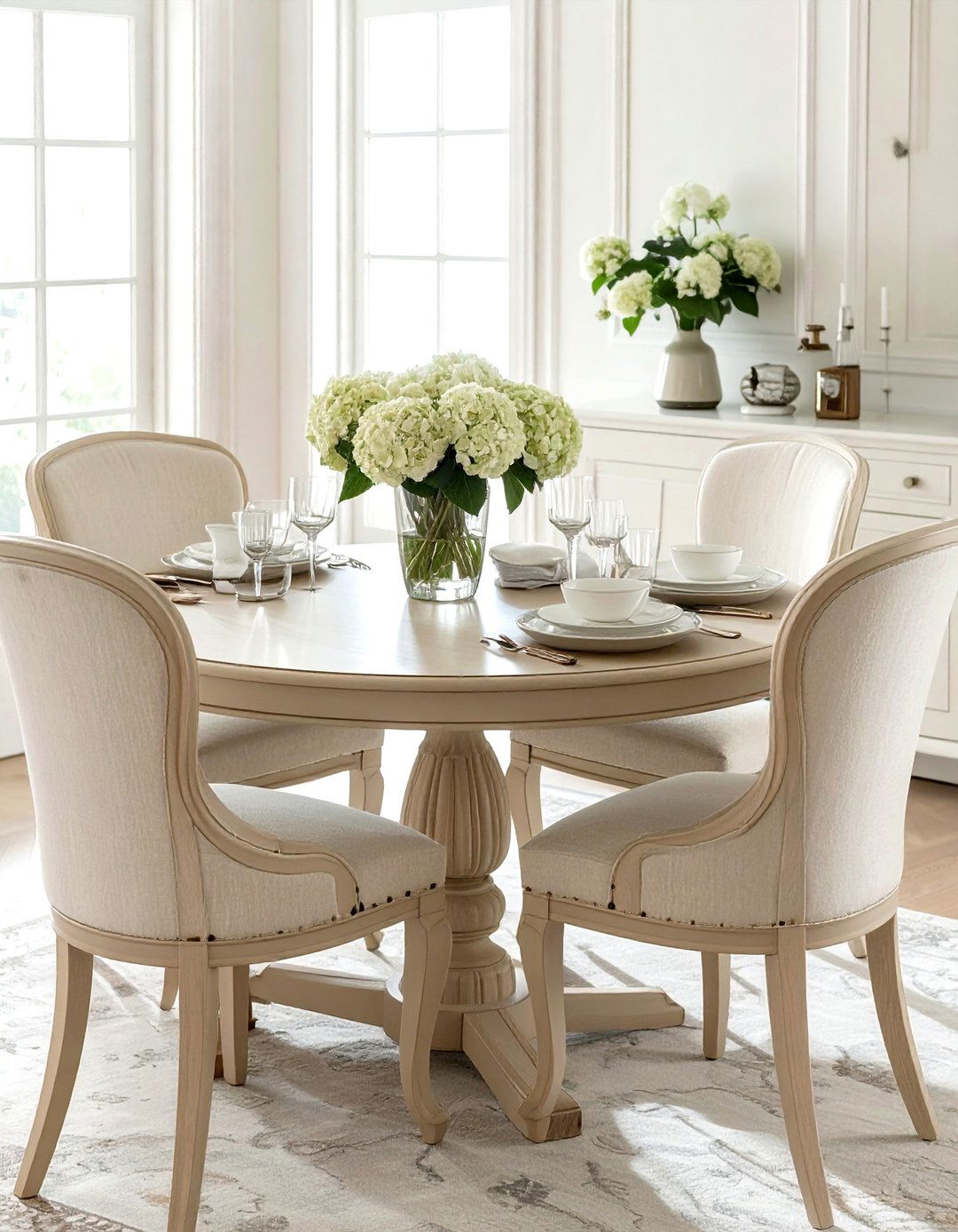 Round Hamptons Dining Table - 30 Hamptons dining room ideas