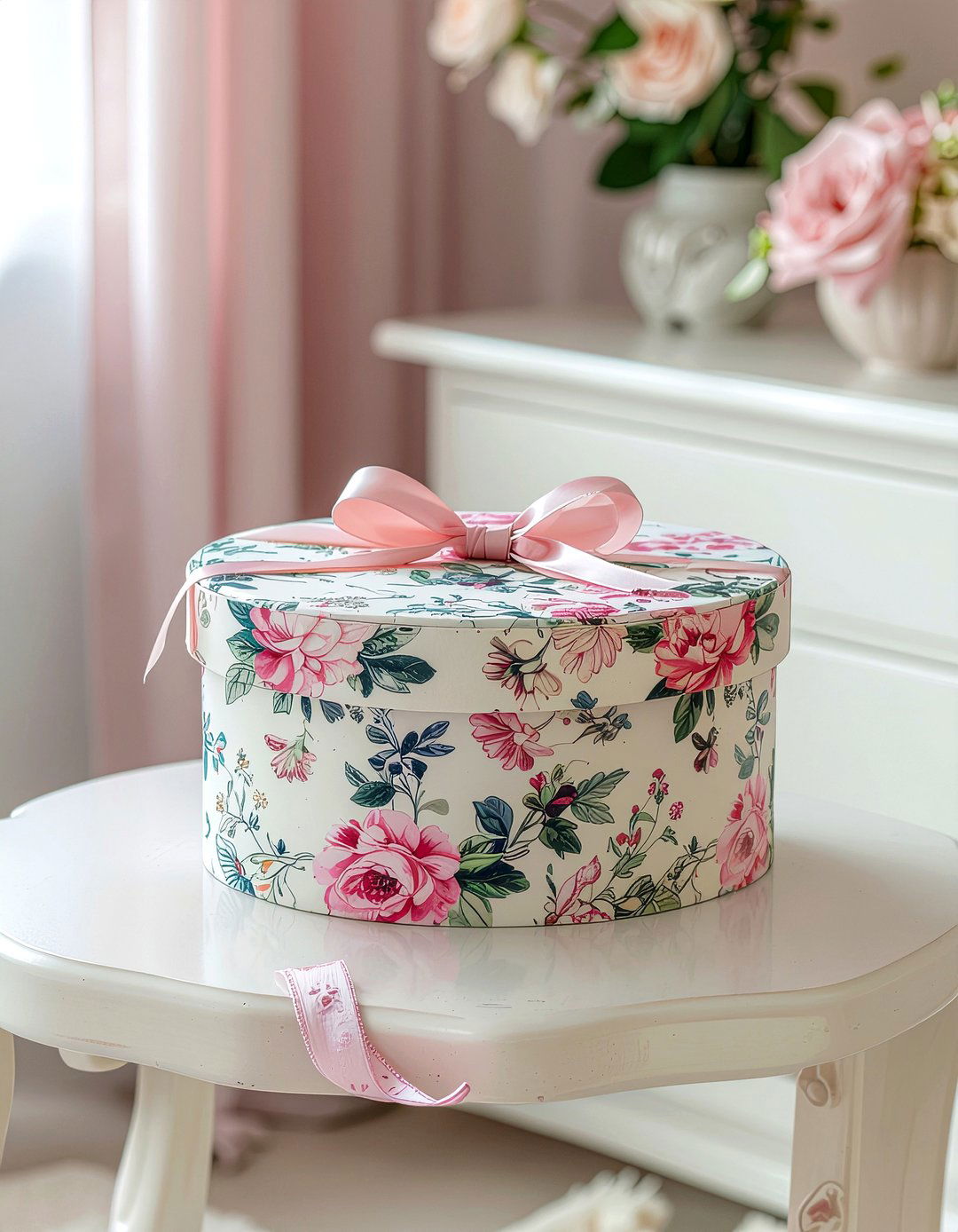Round Hat Box - 30 bedroom decorative boxes