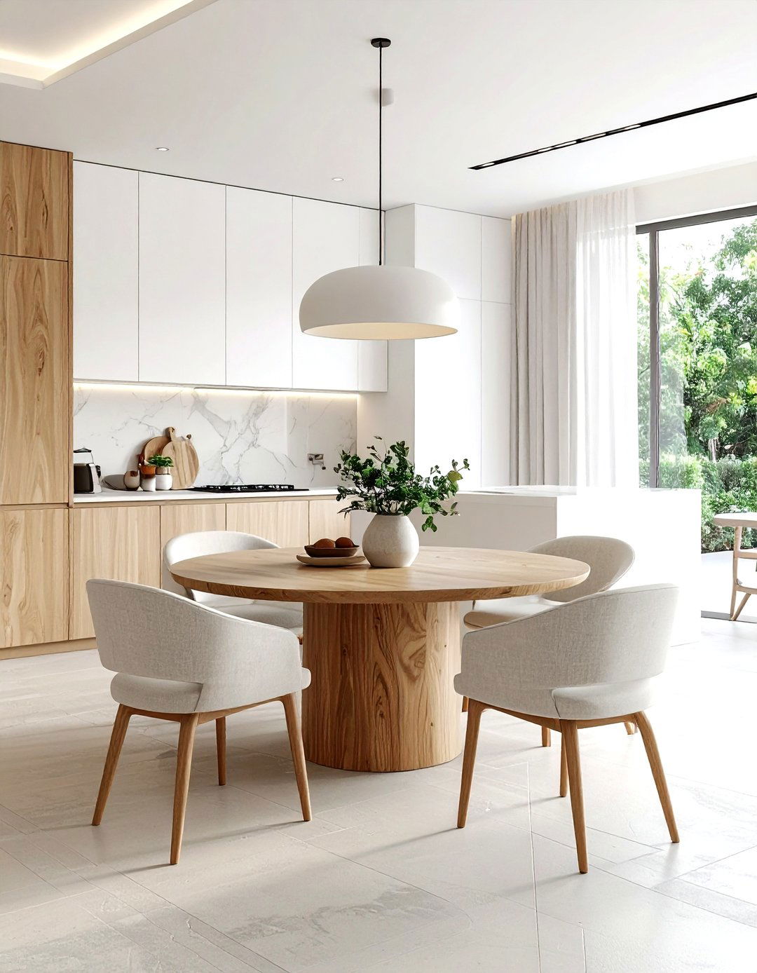 Round Kitchen Dining Table - 30 dining room kitchen combo ideas