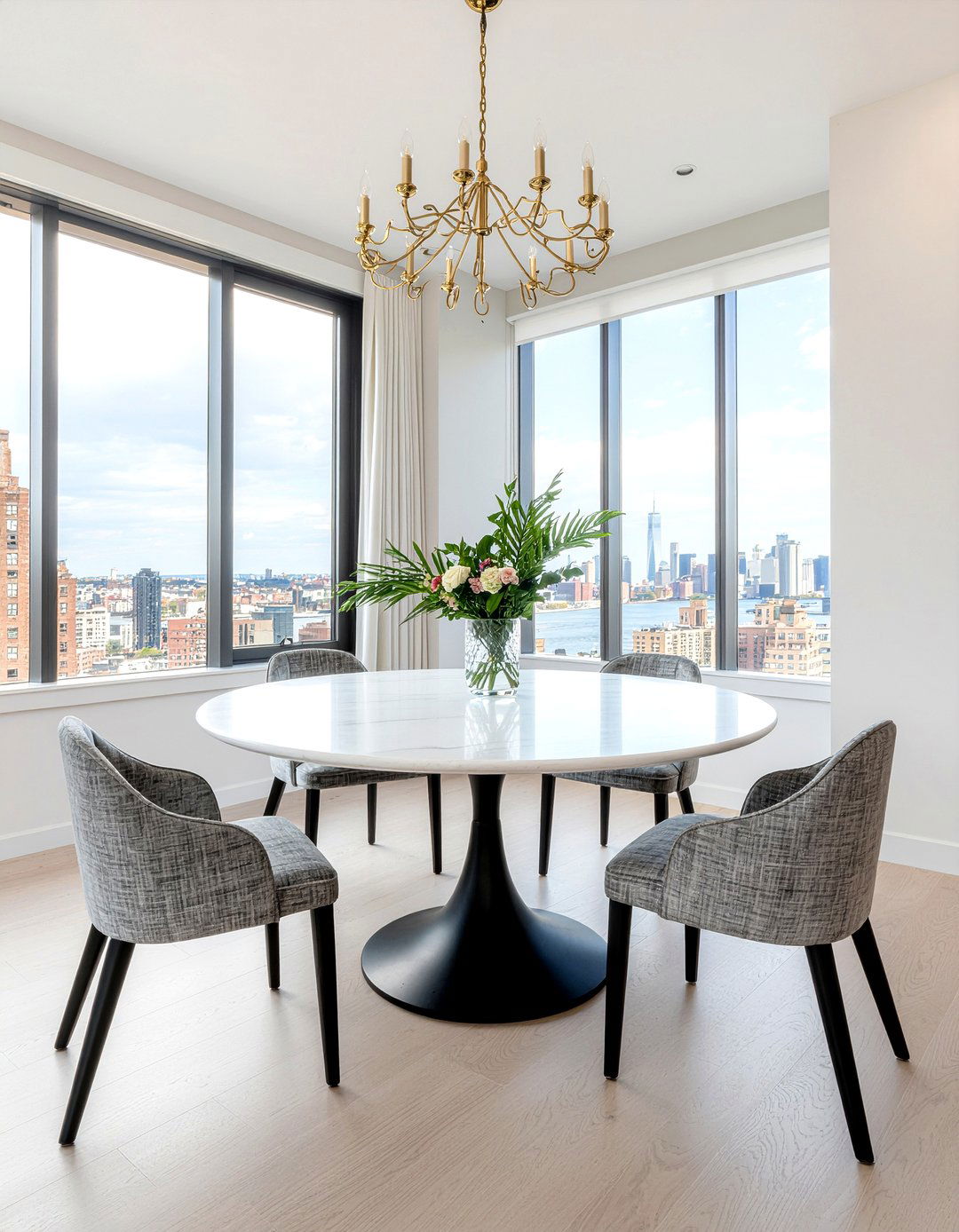 Round Marble Dining Table - 30 New York dining room ideas