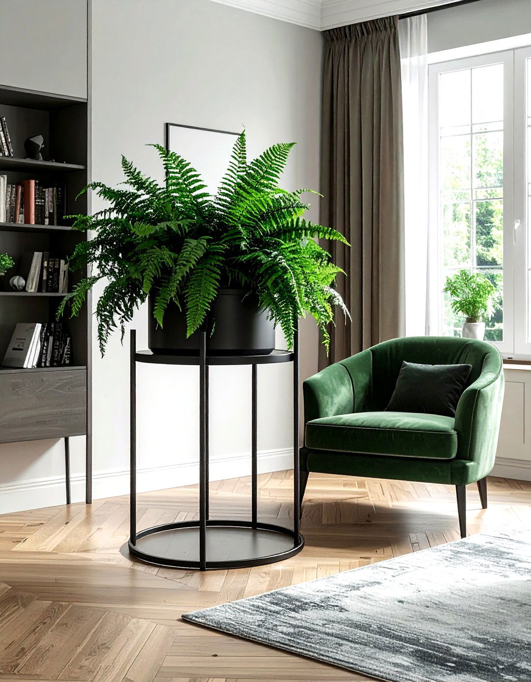 Round Metal Plant Stand - 30 living room plant stands