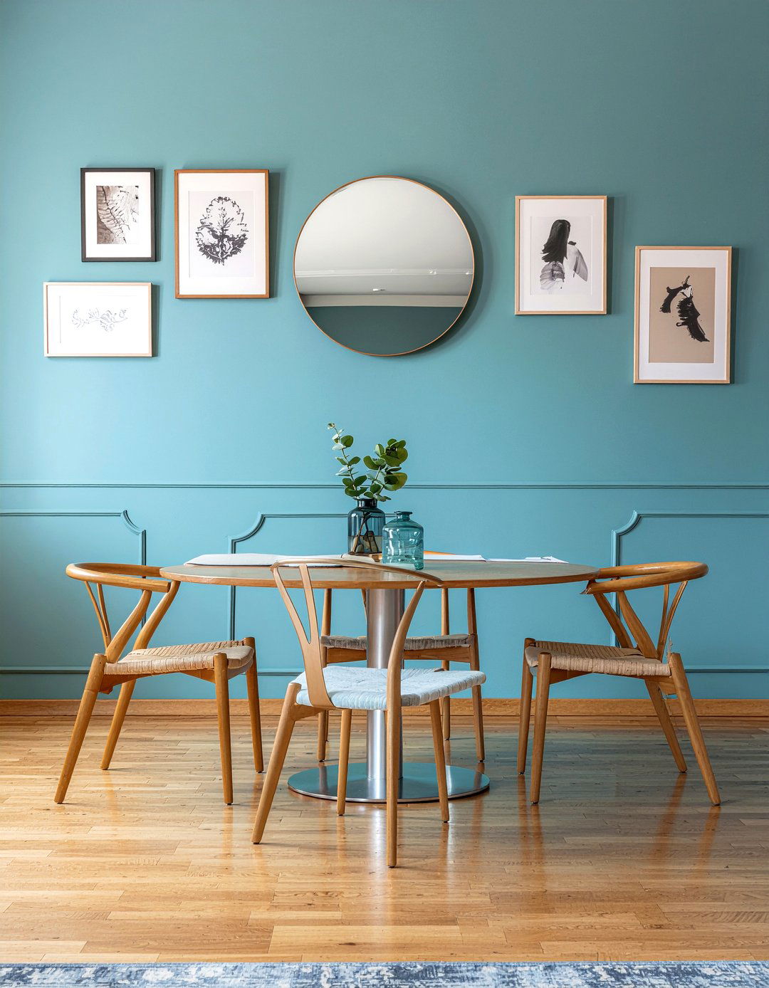 Round Mirror Near Dining Room Gallery Wall - 30 round mirror dining room ideas