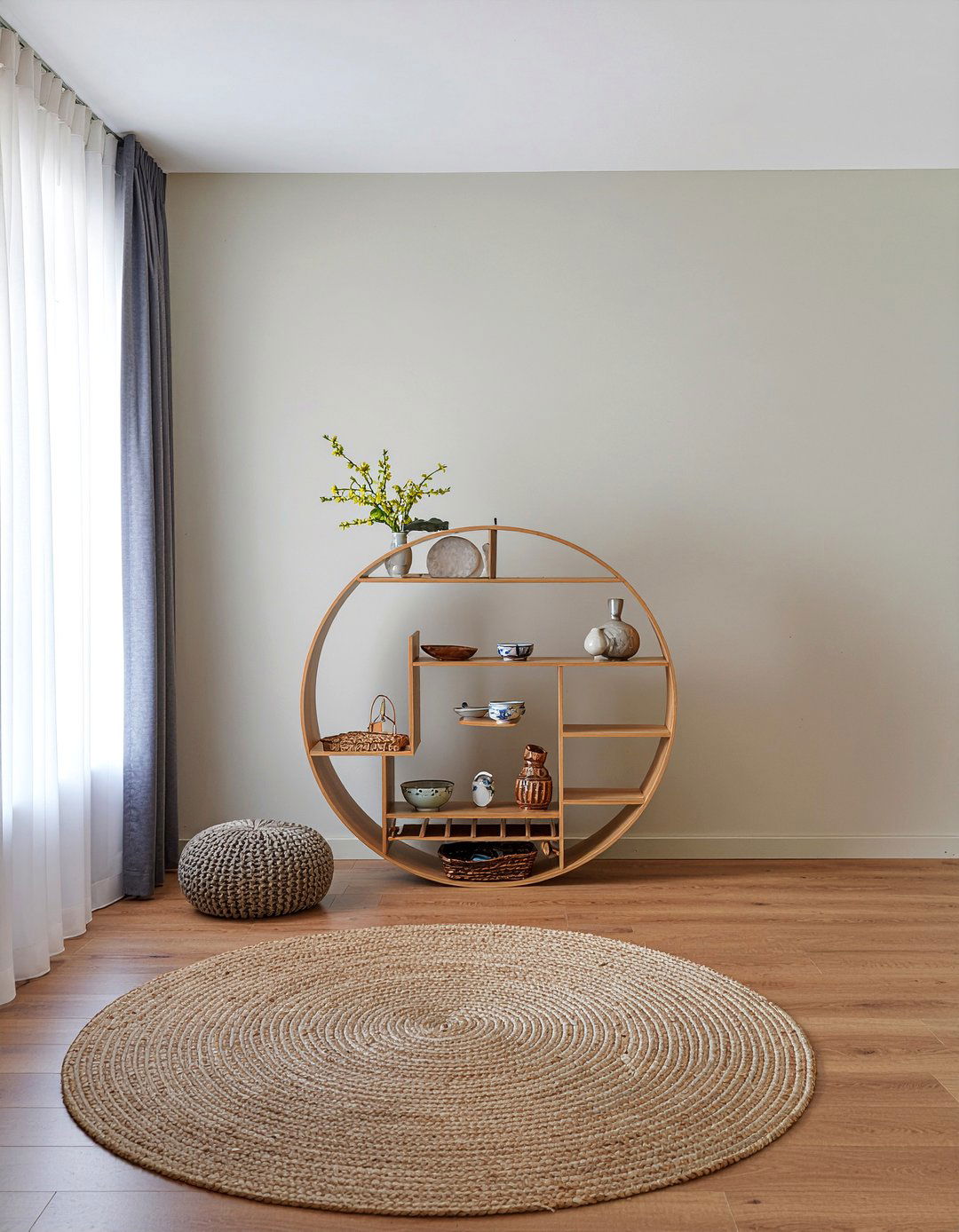 Round Moon Cabinet - 30 living room Chinese furniture ideas