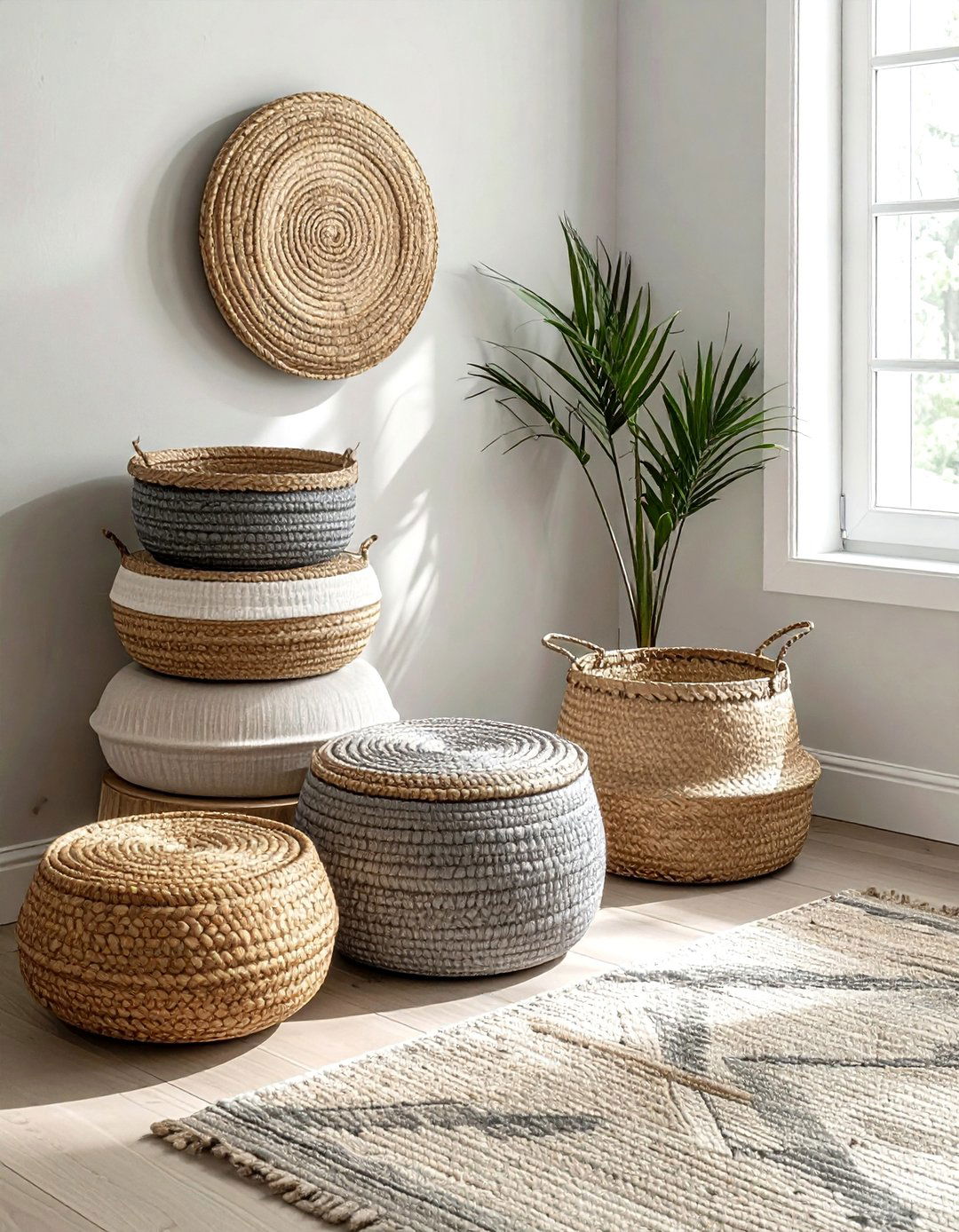Round Nesting Basket - 30 storage basket ideas