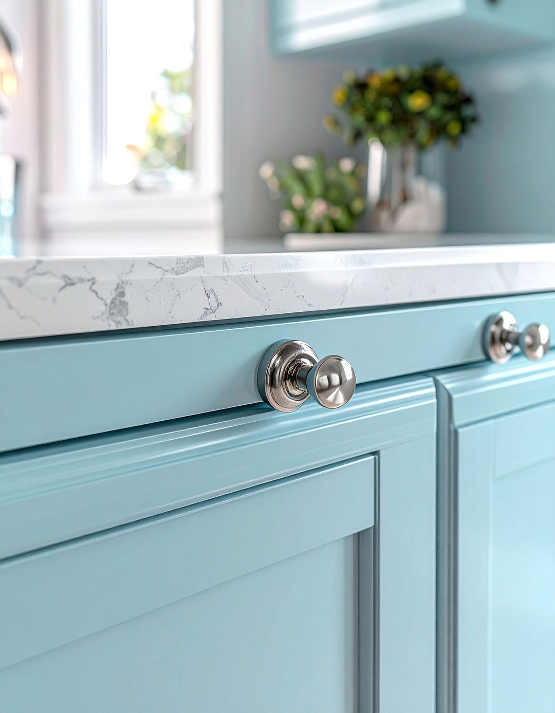 Round Nickel Cabinet Knobs - 30 nickel kitchen hardware ideas