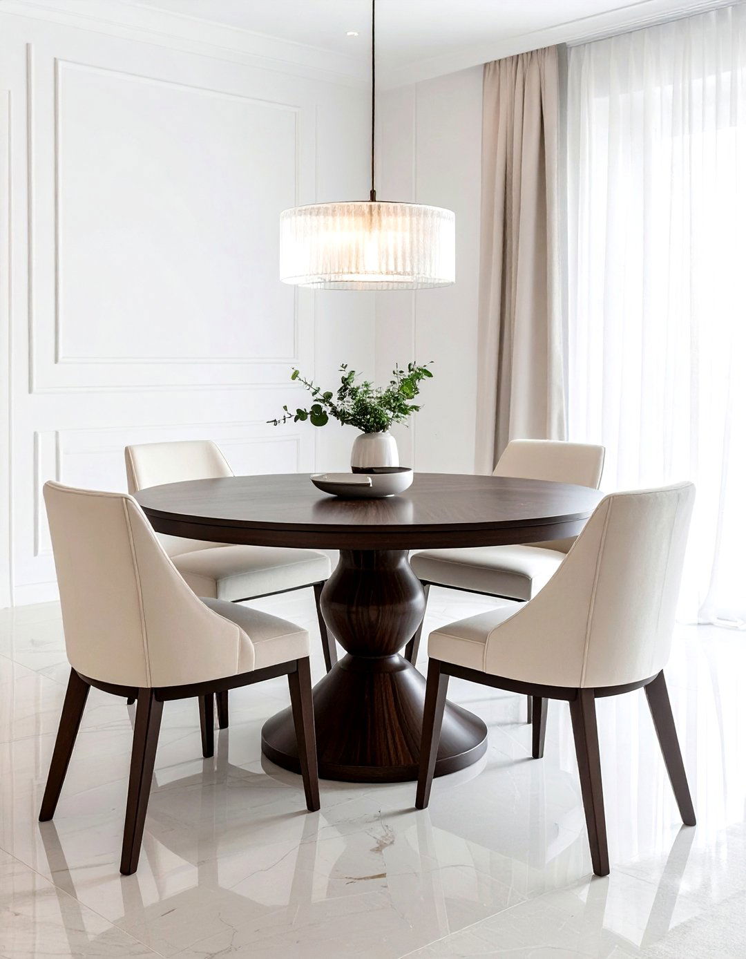 Round Pedestal Dining Table - 30 real life dining room ideas