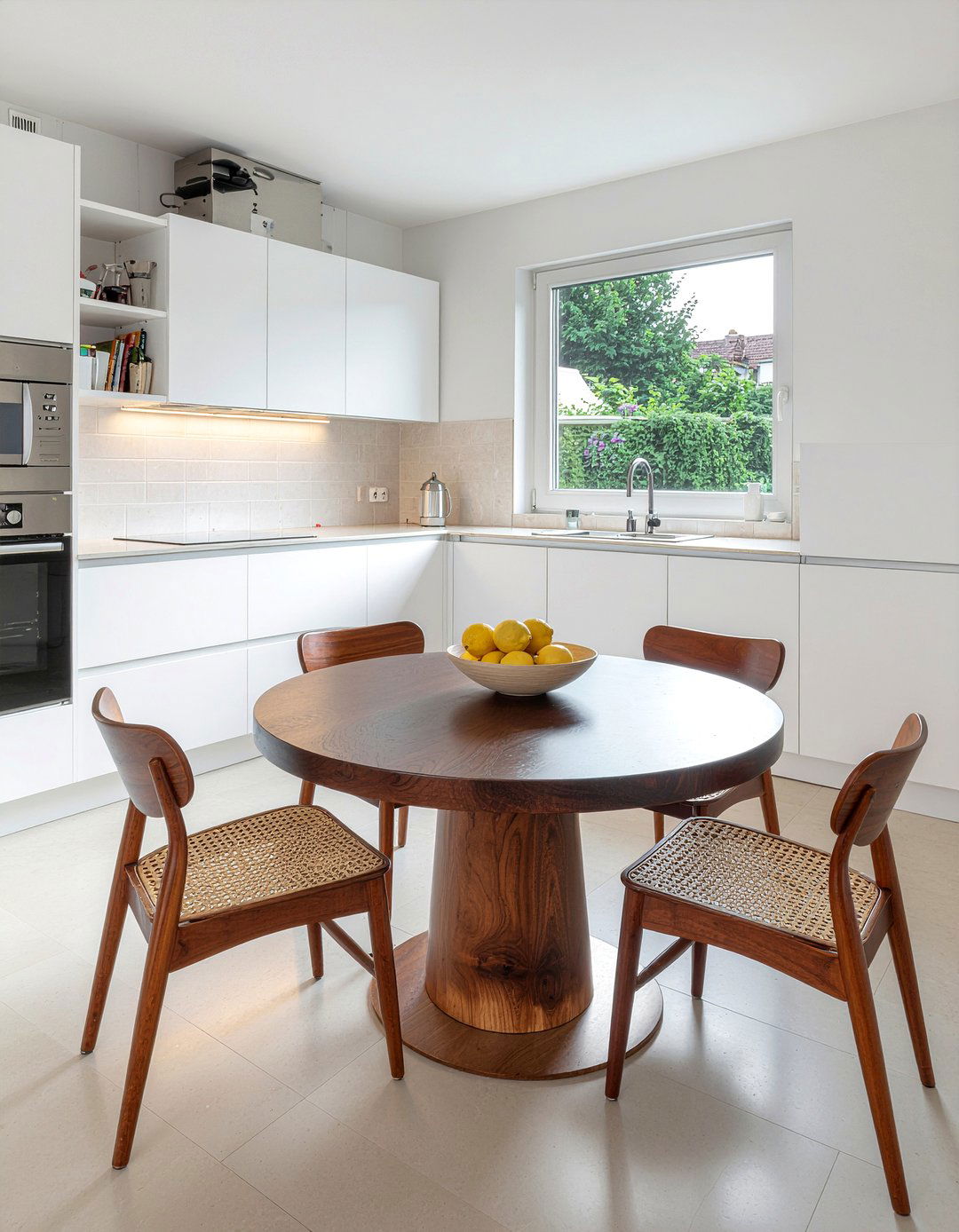 Round Pedestal Table - 30 kitchen nook ideas