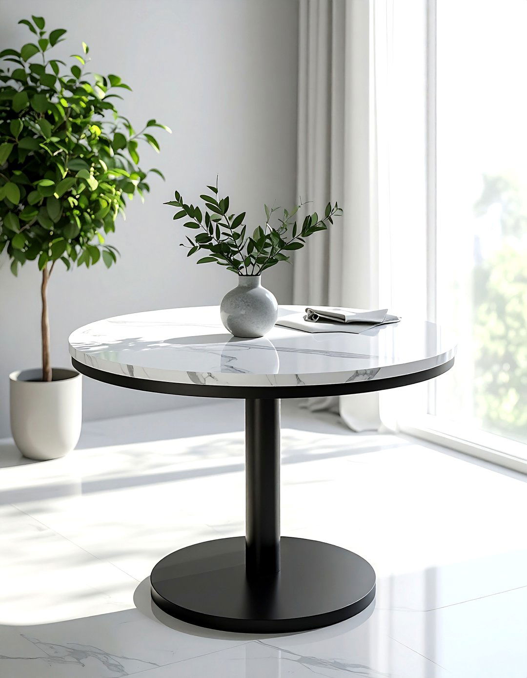 Round Pedestal Table - 30 small dining room ideas