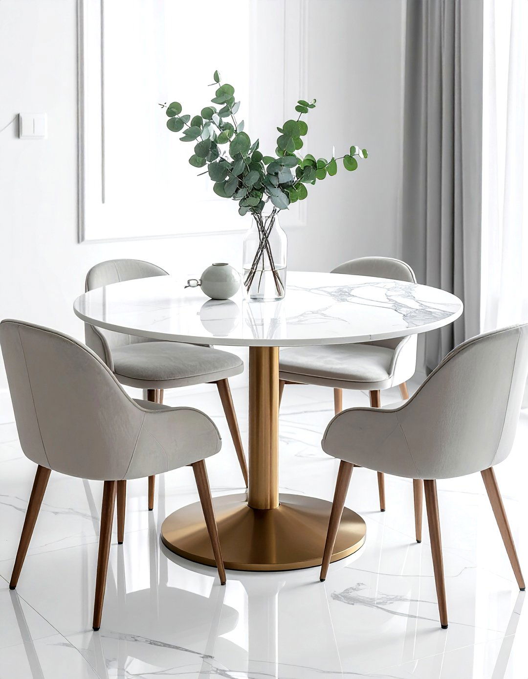 Round Pedestal Table - 30 corner dining area ideas