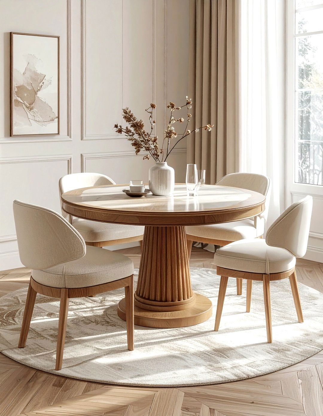 Round Pedestal Table - 30 dining room accent ideas