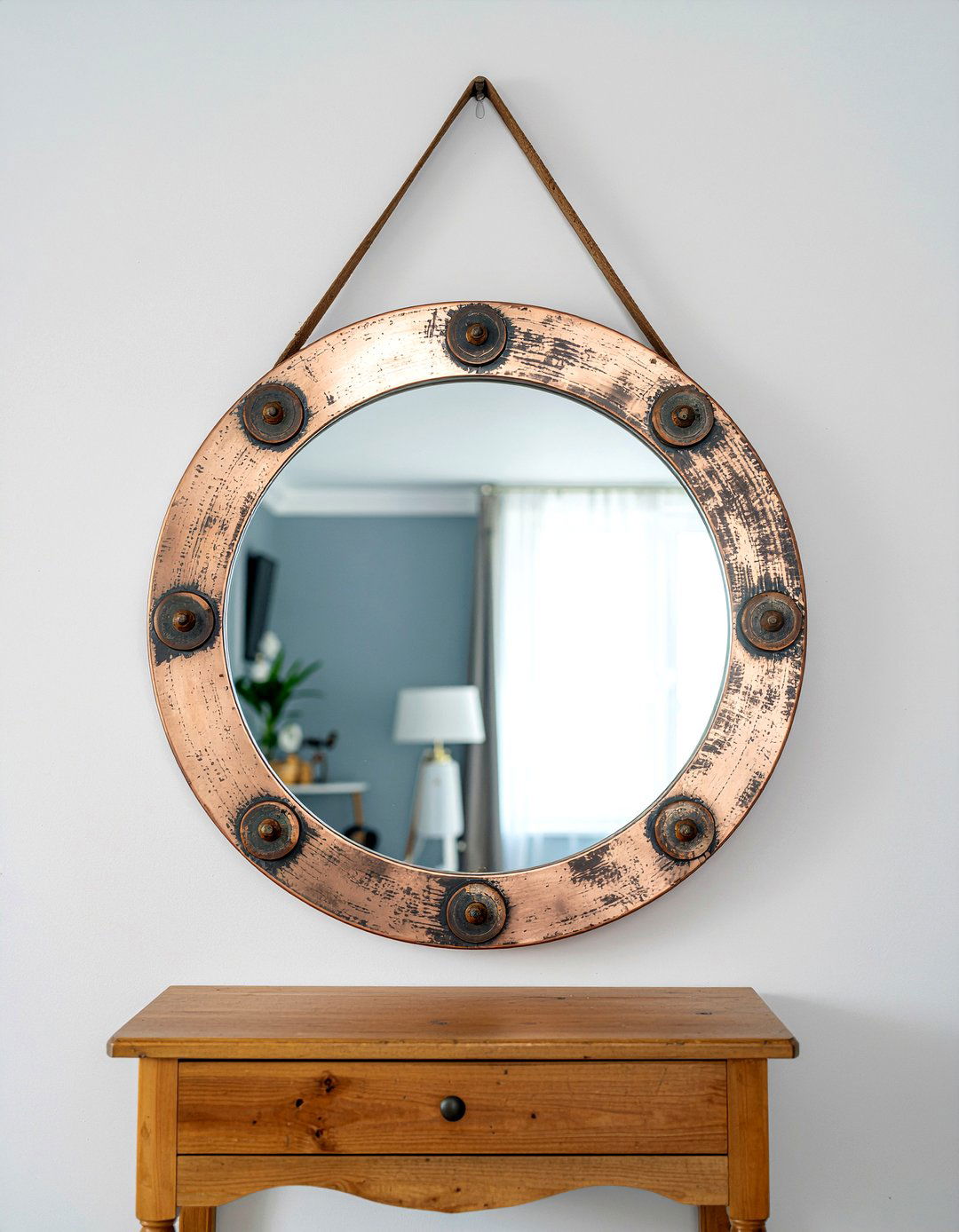 Round Porthole Mirror - 30 surfing bedroom ideas