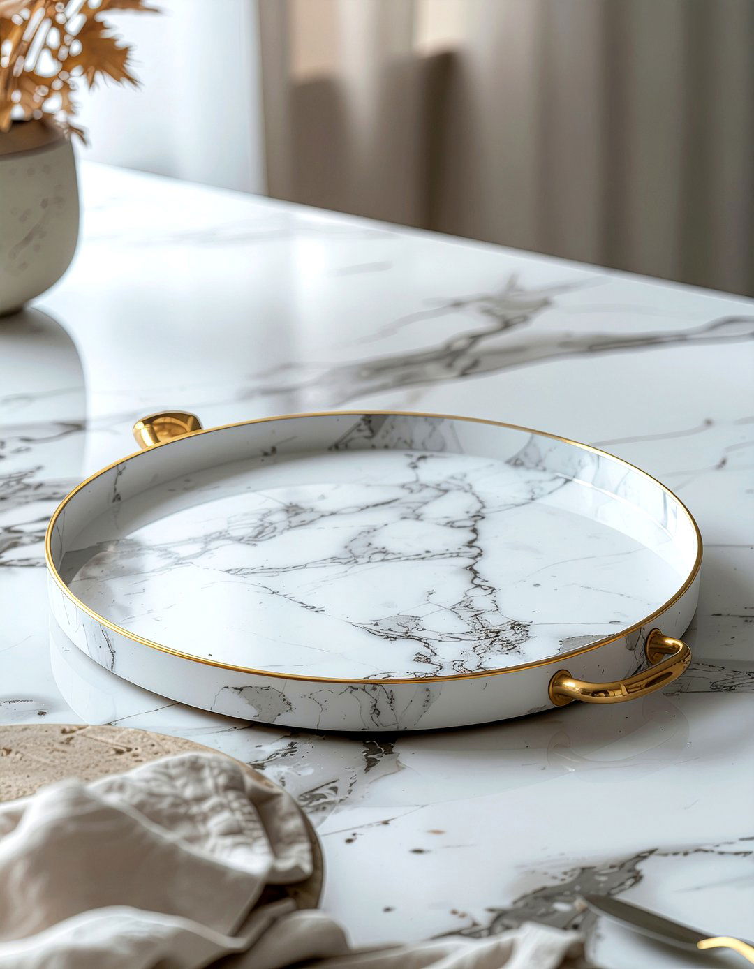 Round Serving Tray - 30 dining room must-haves