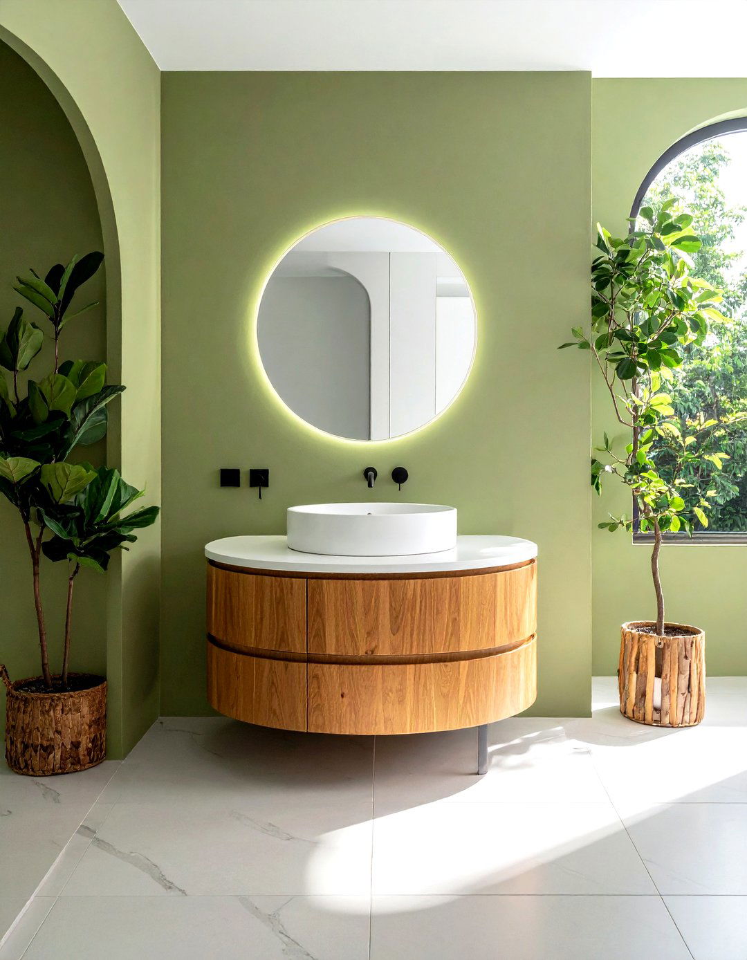 Round Small Vanity - 30 small bathroom vanity ideas