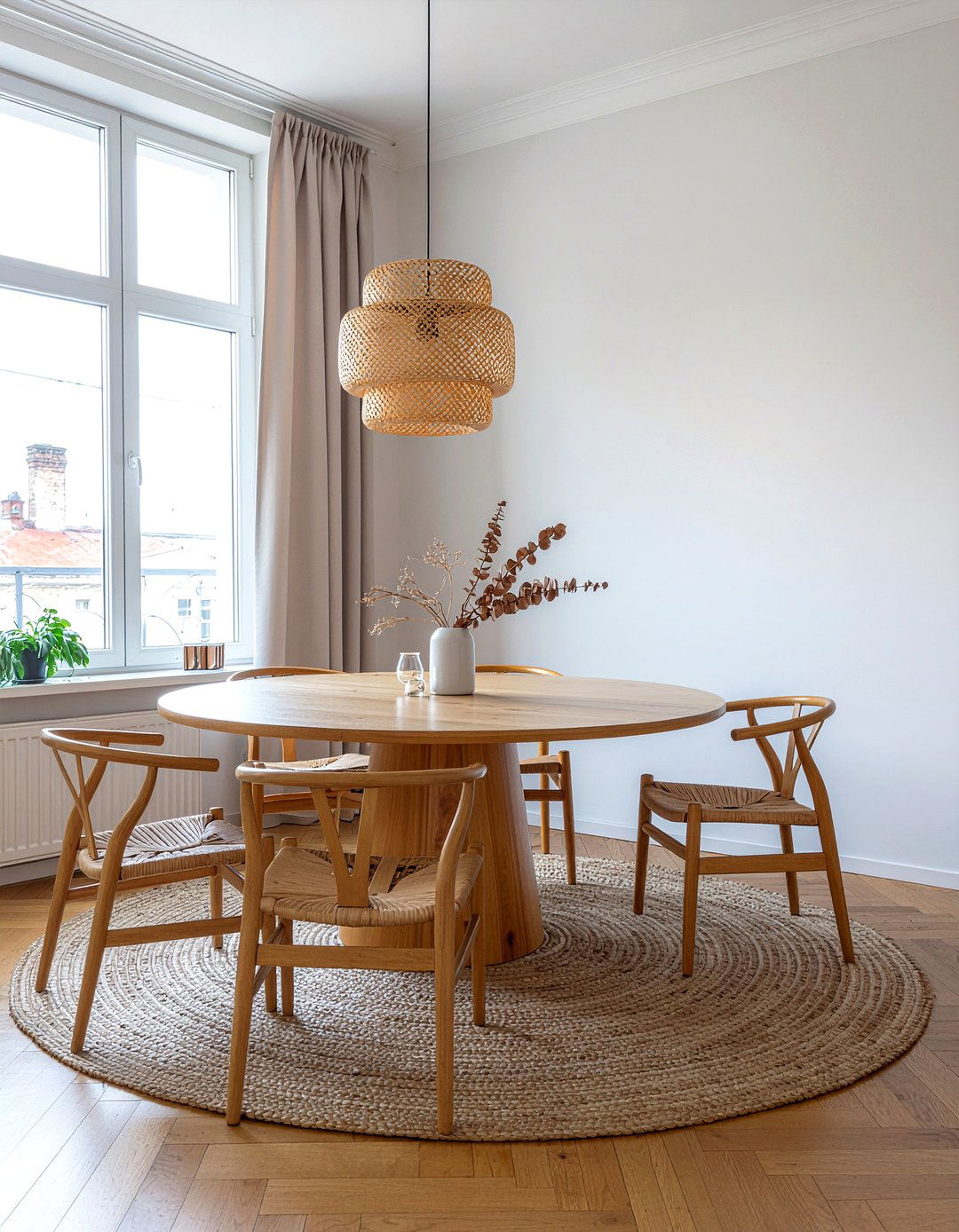 Round Table Dining Room - 30 cool neutral dining room ideas