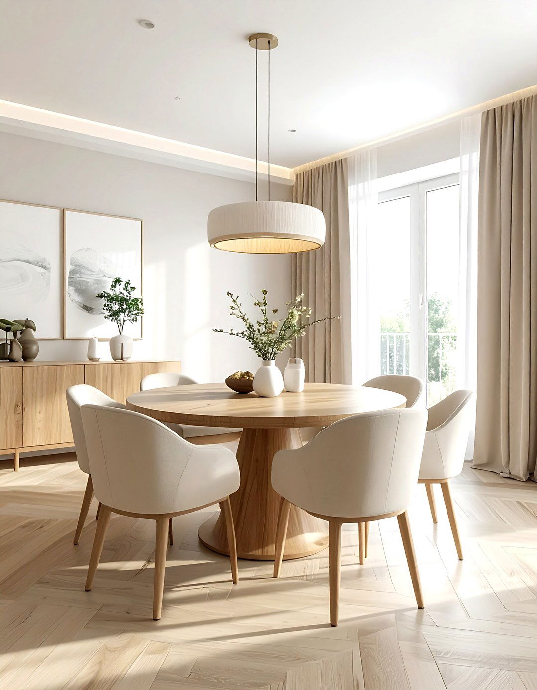 Round Table Dining Room - 30 serene dining room ideas