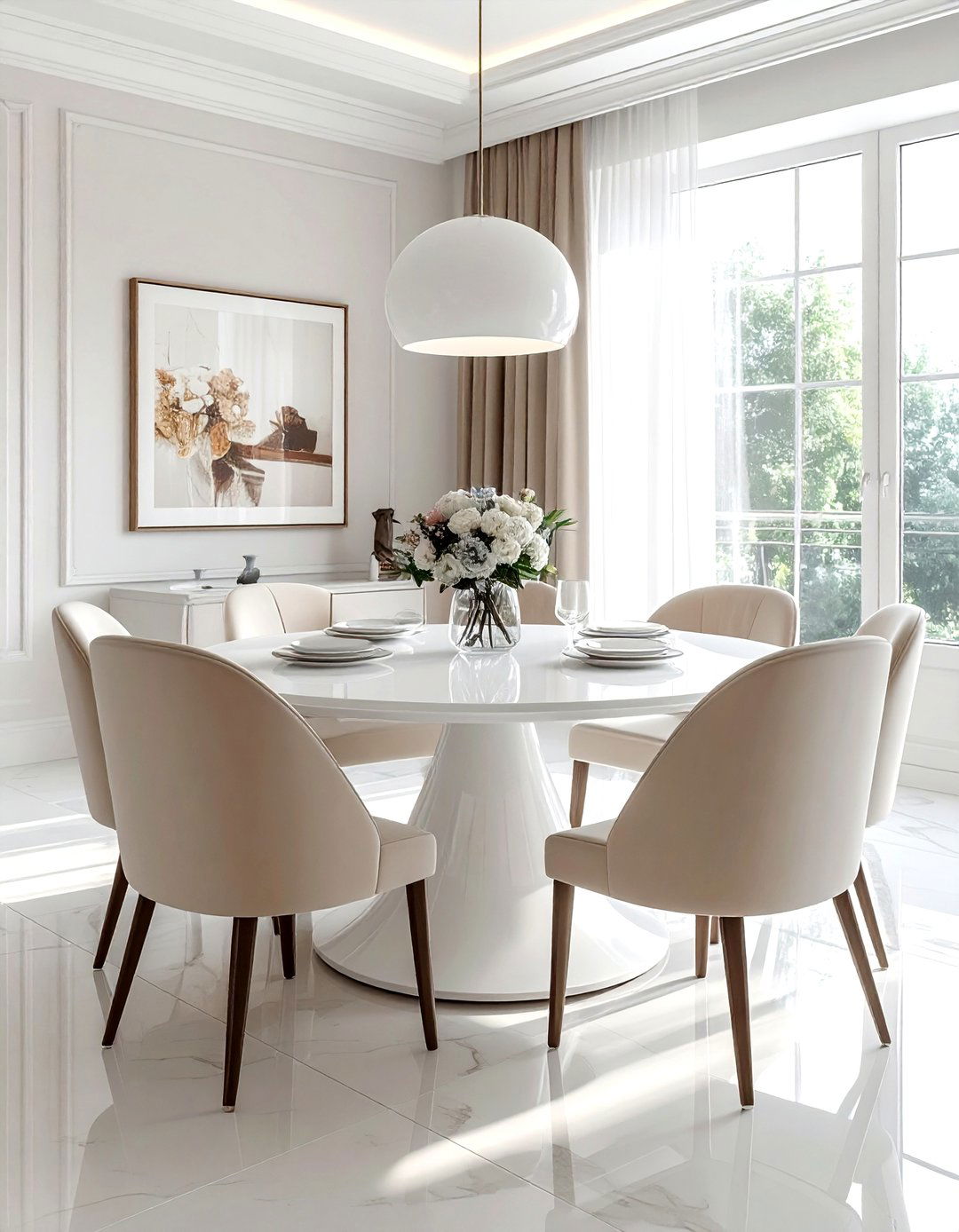 Round Table Dining Room - 30 tailored dining room ideas
