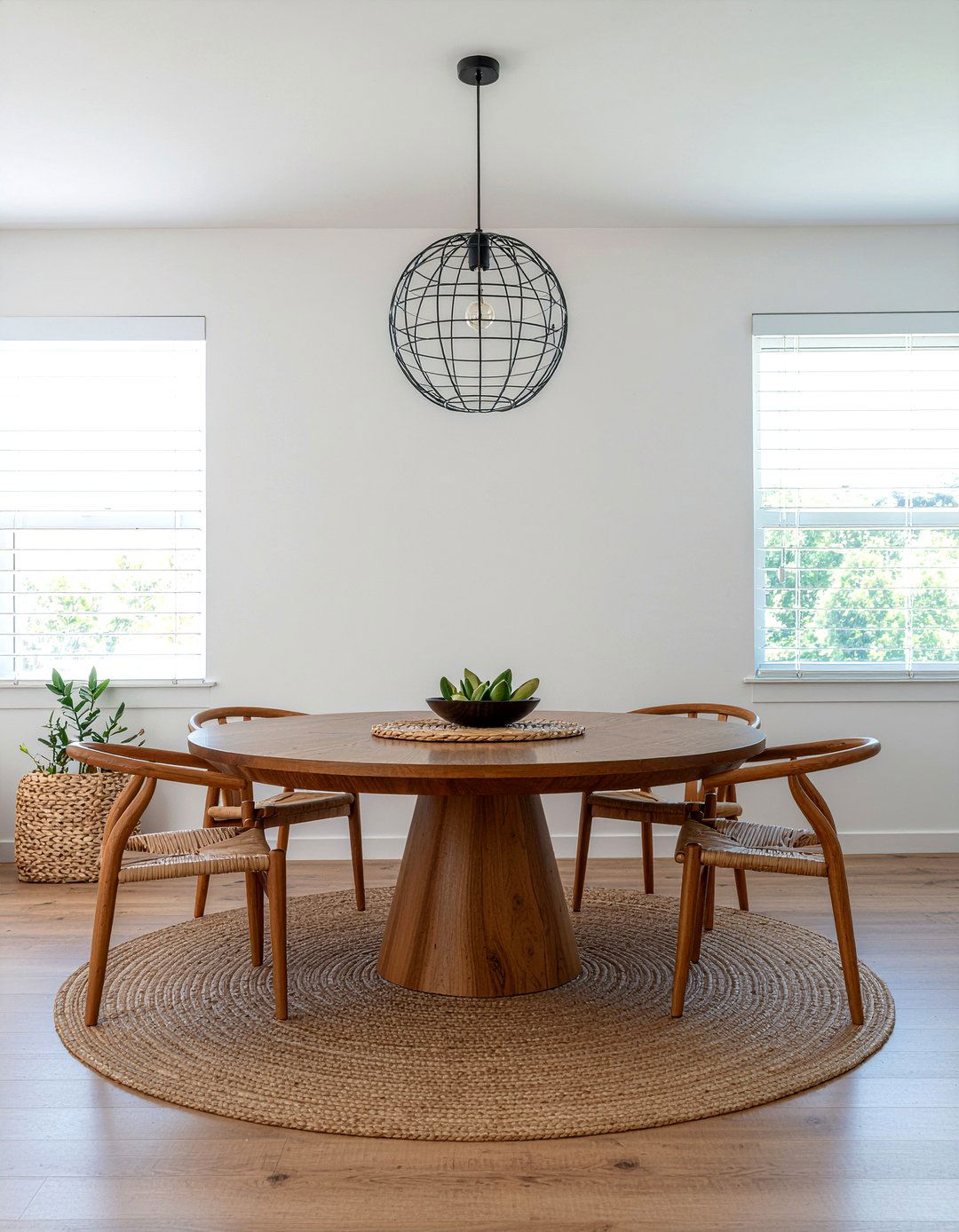 Round Table Dining Setup - 30 combined dining space ideas