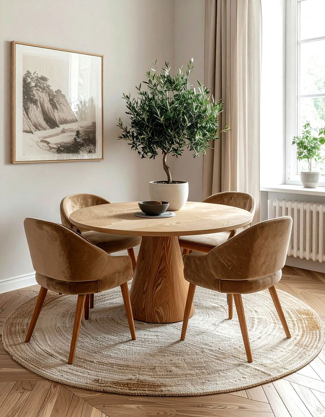 Round Table For Small Corner - 30 oddly shaped dining room ideas