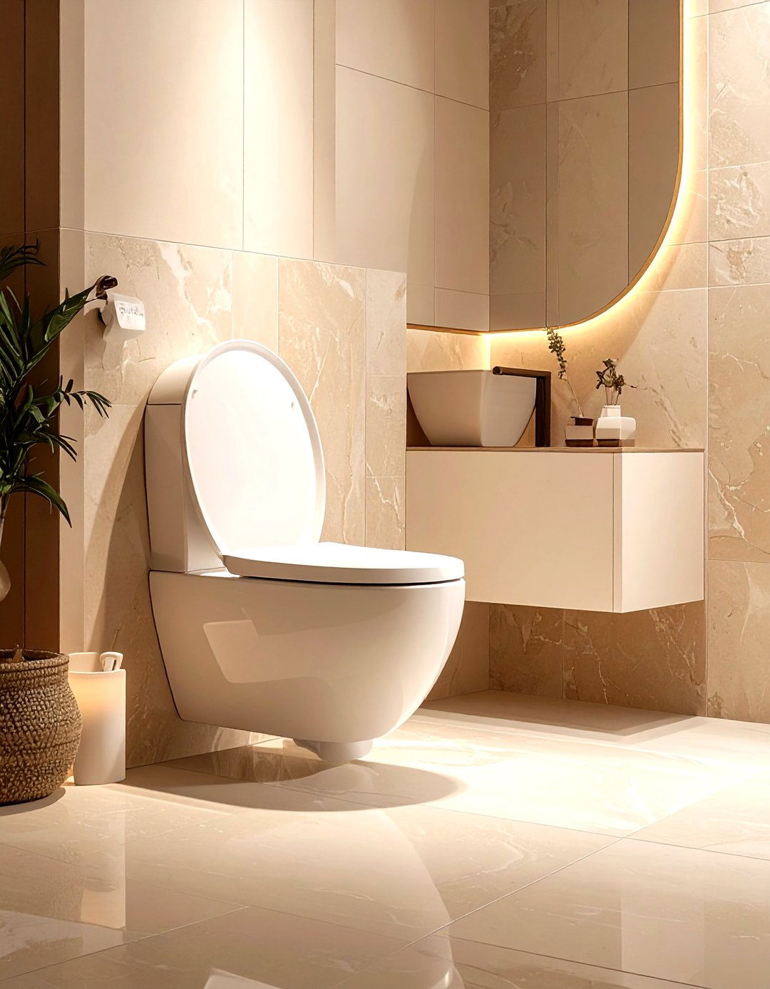Round Toilet Bowl - 30 wall-hung toilet ideas