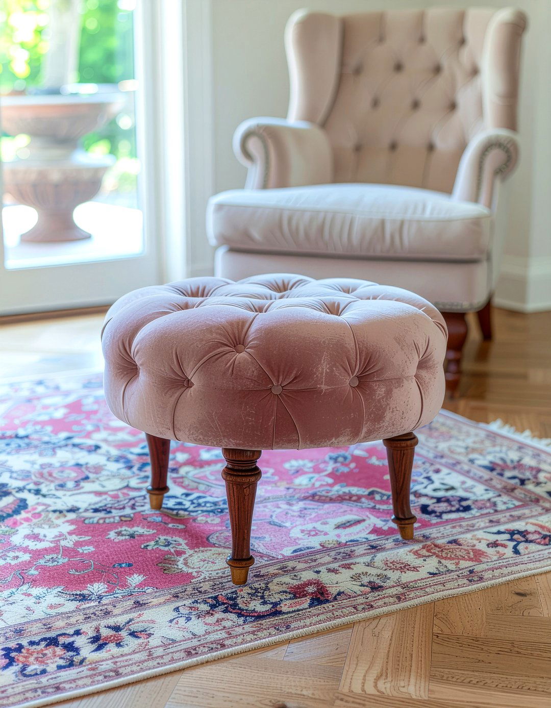 Round Tufted Ottoman - 30 living room ottoman coffee tables