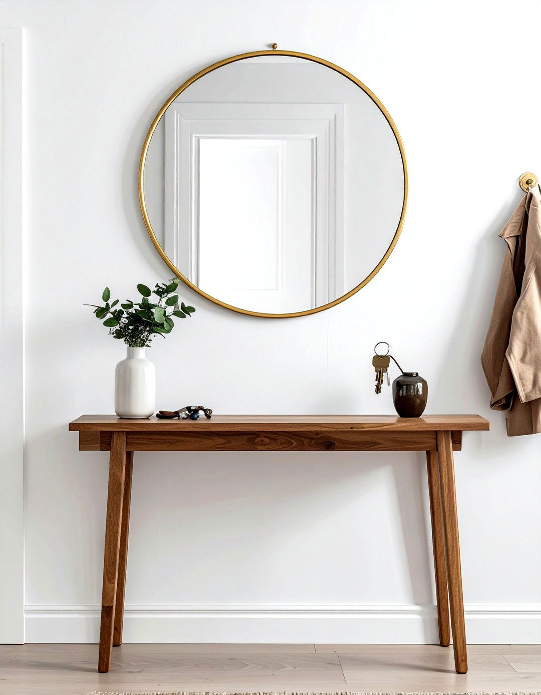 Round Wall Mirror - 30 decor upgrade ideas