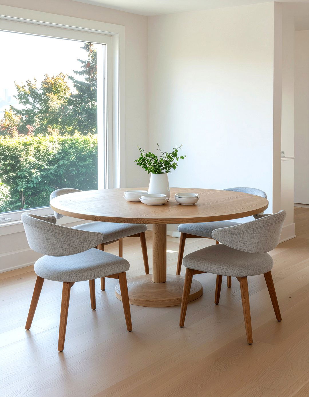 Round Wood Dining Table - 30 generational dining room ideas