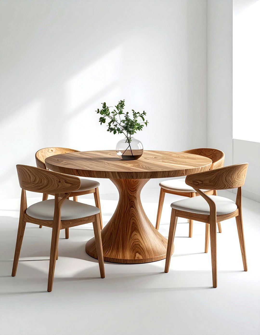 Round Wood Dining Table - 30 showpiece dining room ideas