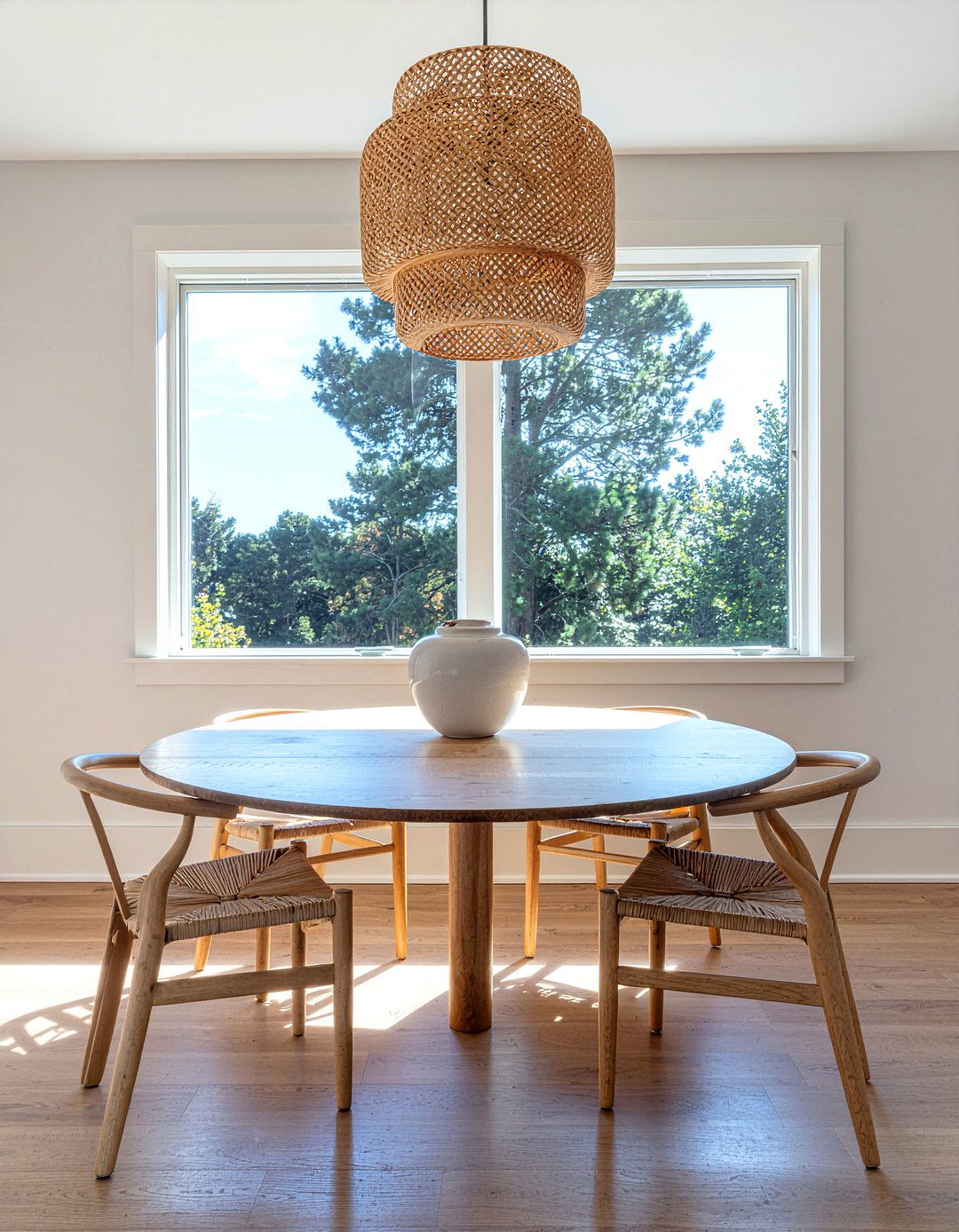 Round Wood Dining Table - 30 curated dining room ideas