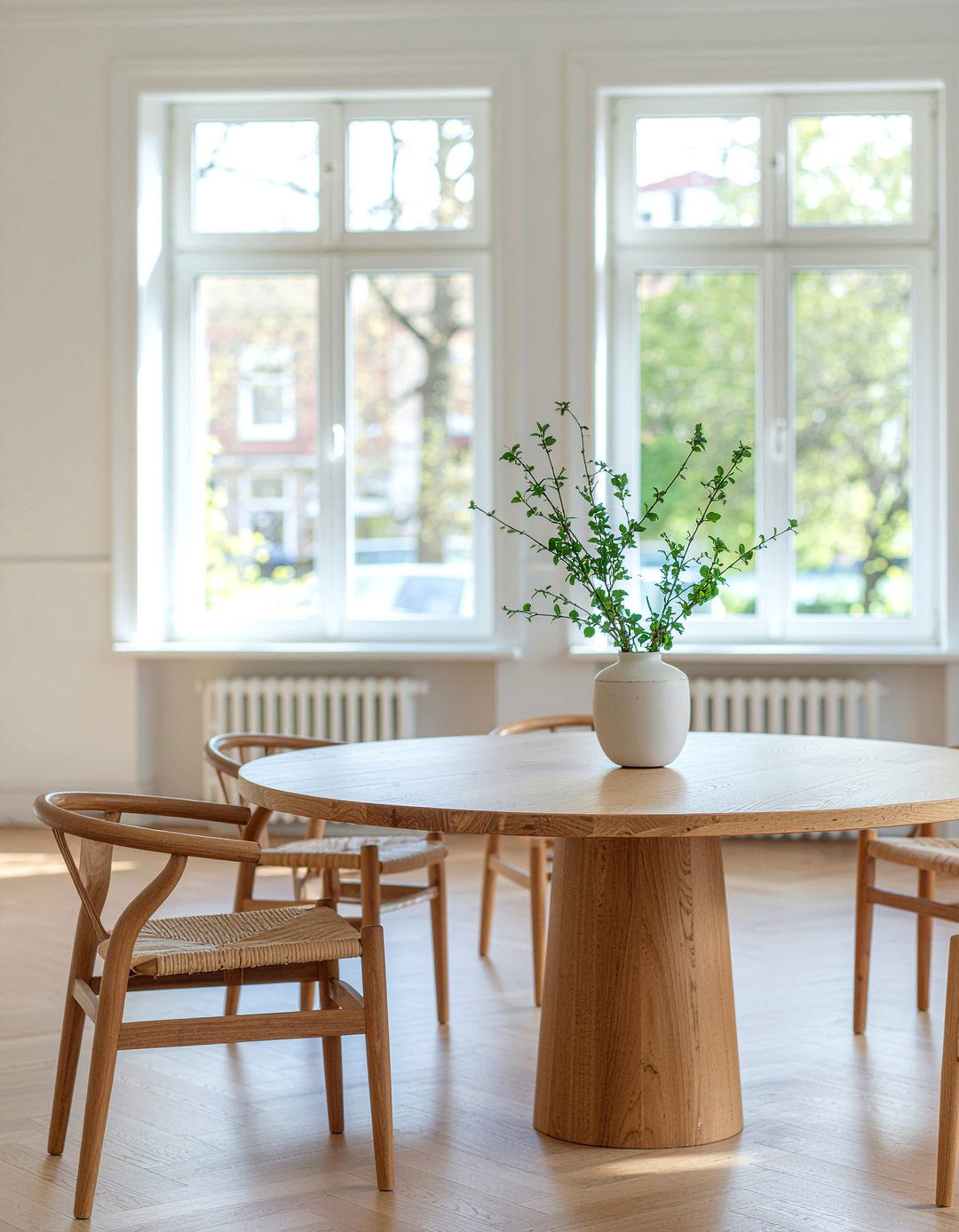 Round Wood Dining Table - 30 dining room wishlist ideas